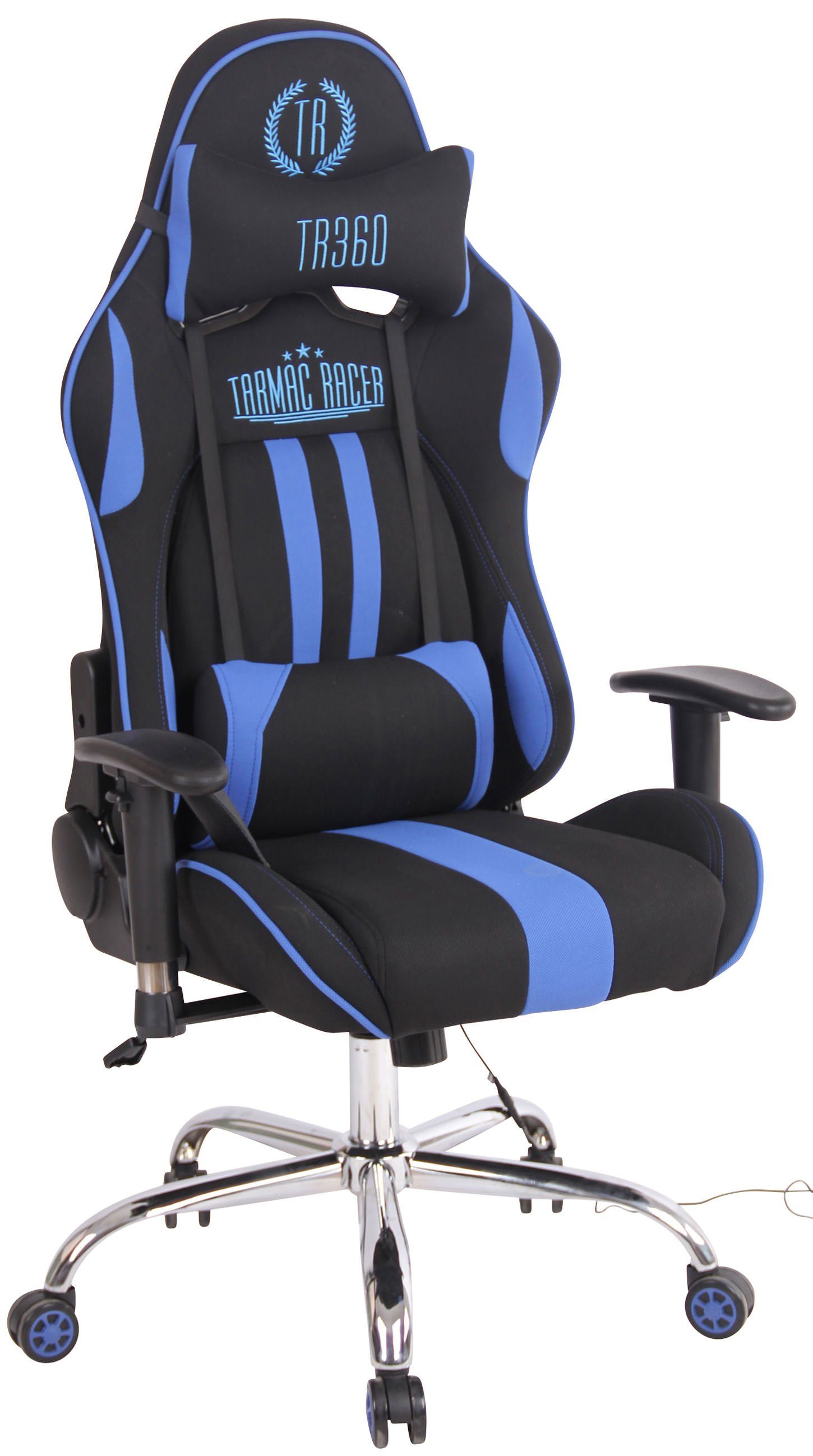 CLP Gaming Chair Limit XM Stoff, mit Massagefunktion schwarz/blau