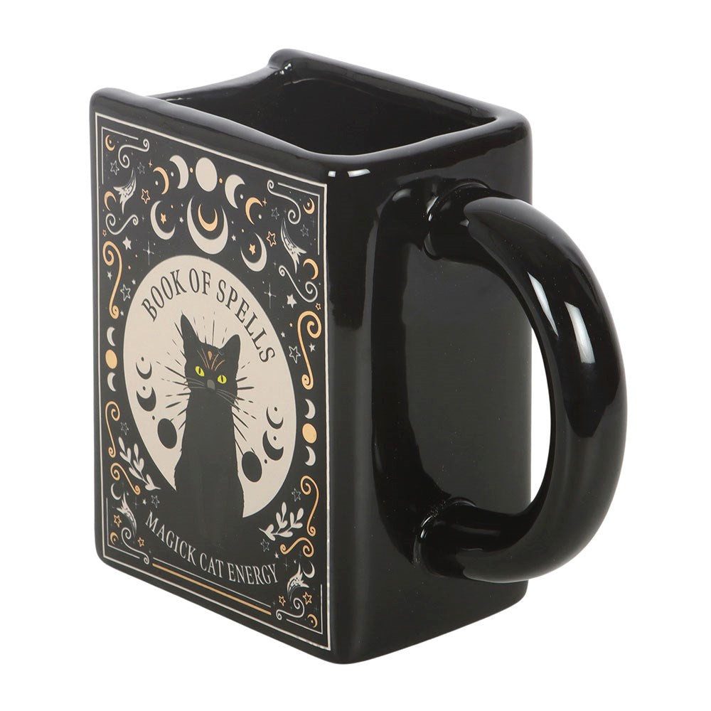Something Different Tasse Book of Spells Magick Cat Katzen Gothic Tasse Buchform