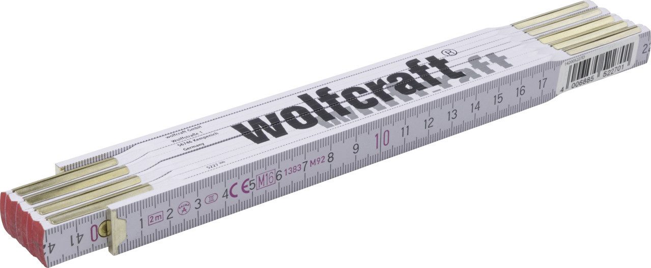 Wolfcraft Zollstock Wolfcraft Zollstock 2 m weiß