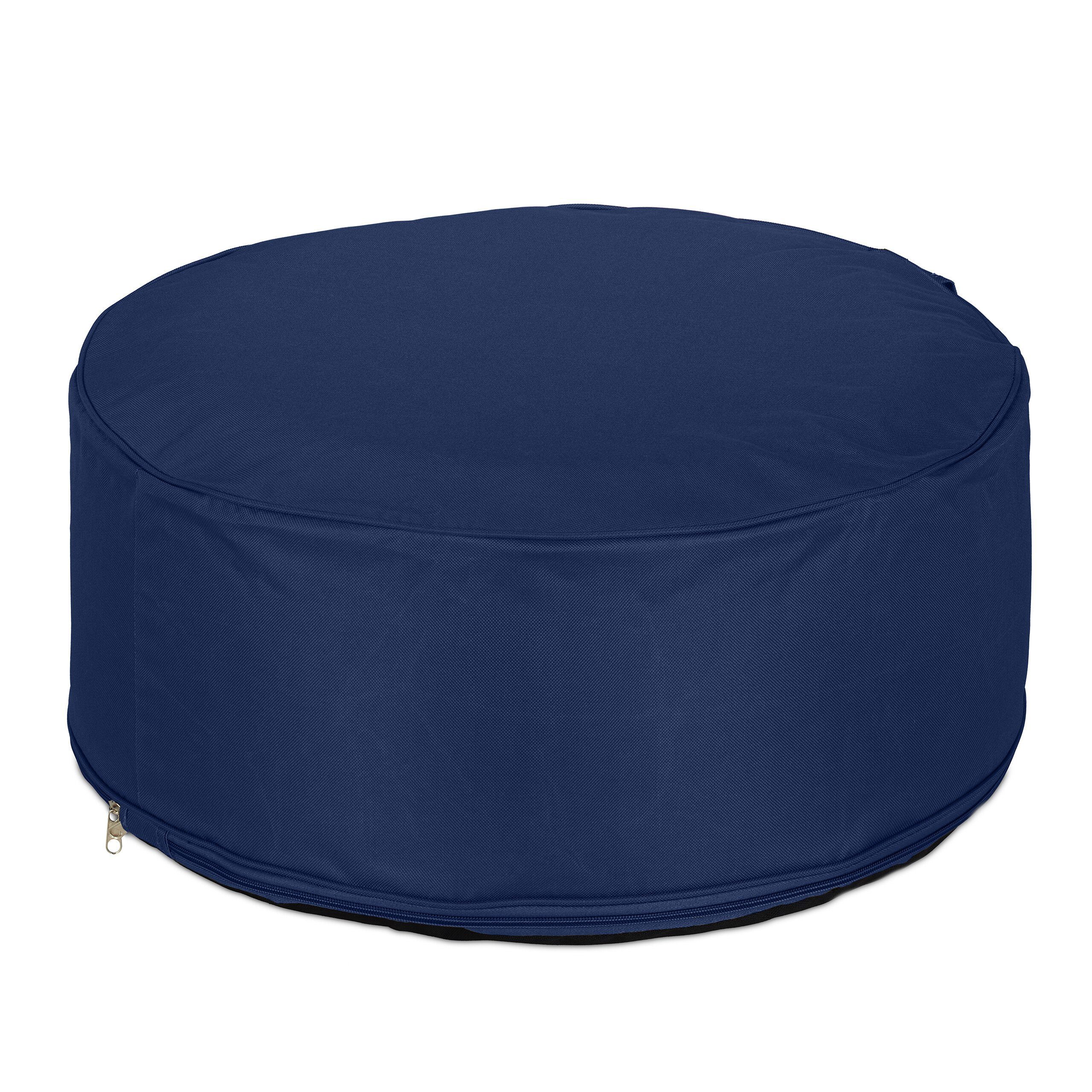 relaxdays Gartenlounge-Hocker Aufblasbarer Hocker in Blau günstig online kaufen