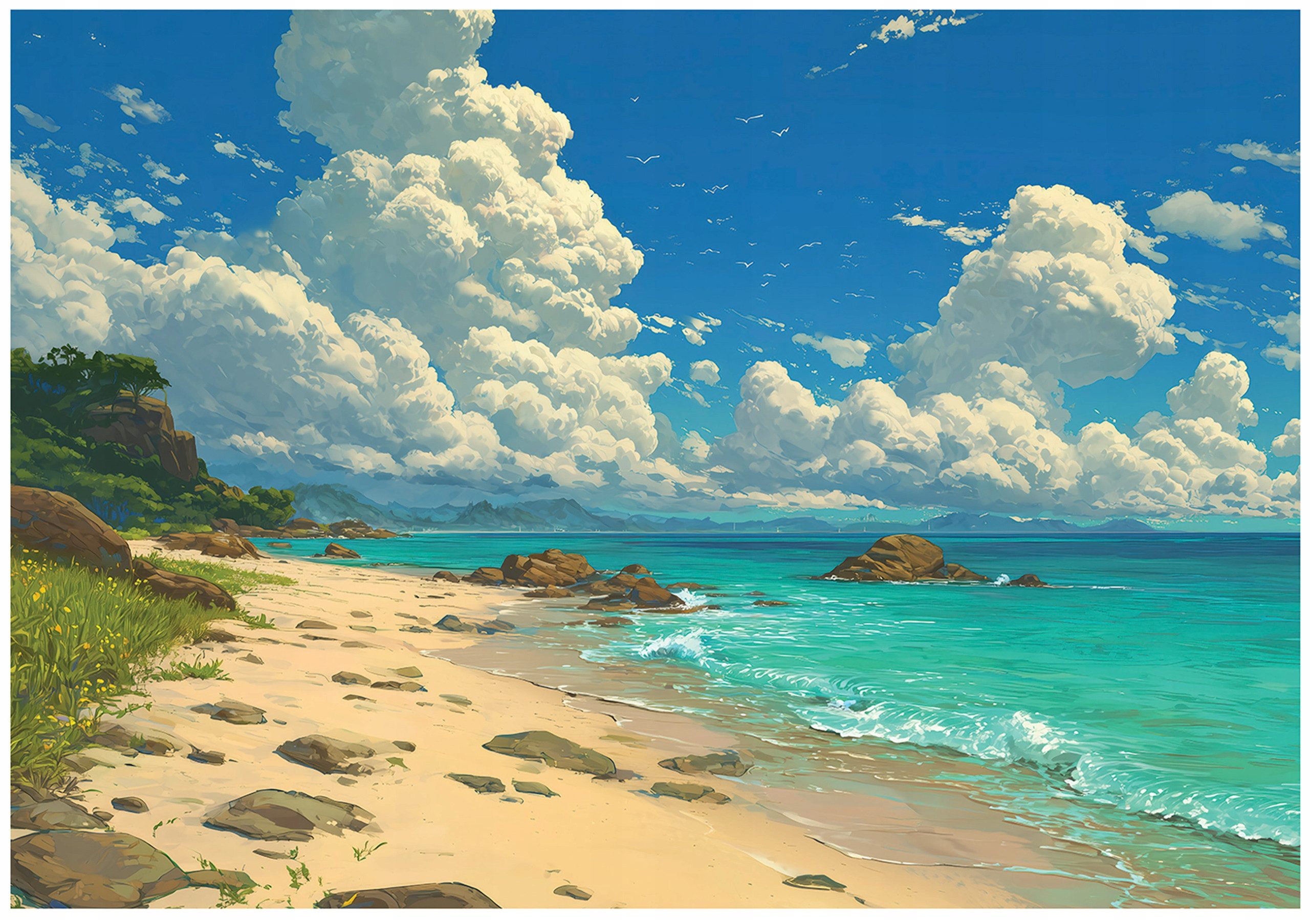 Wallarena Fototapete Strand UV-beständig strapazierfähig Schlafzimmer Wohnzimmer 416x254 cm, glatt, 254 x 184 cm