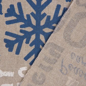 Vorhang SCHÖNER LEBEN. Vorhang Smok-Schlaufenband Christmas Schriftzug natur w, SCHÖNER LEBEN., (1 St), blickdicht, Baumwolle, handmade, made in Germany, vorgewaschen