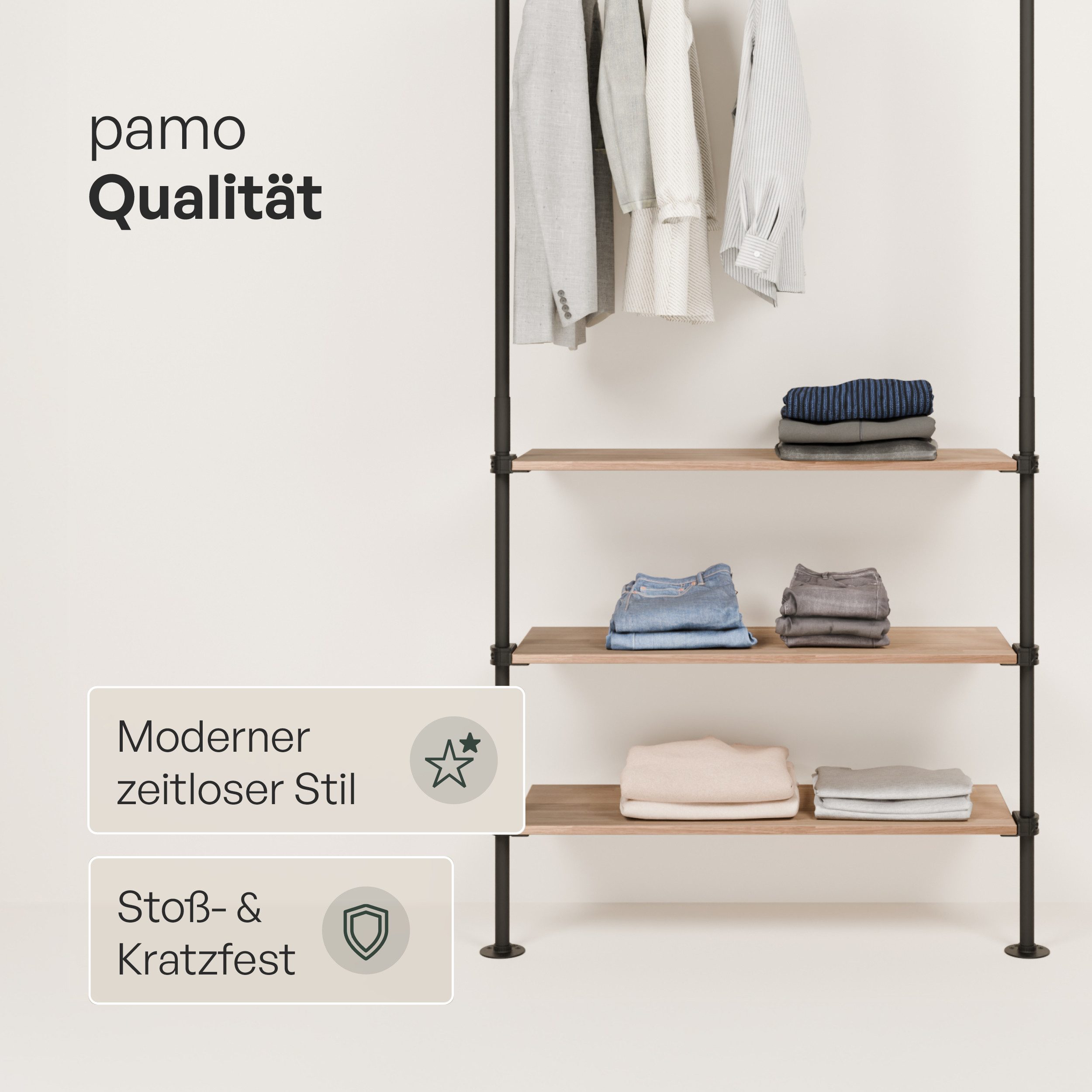 pamo. design Einlegeboden höhenverstellbare Regalböden, kompatibel mit pamo Kleiderstangen