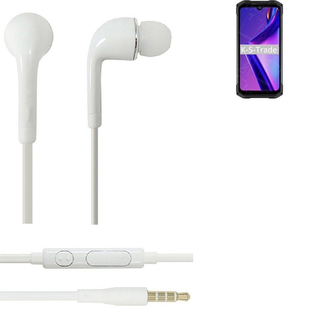 K-S-Trade für Doogee S98 In-Ear-Kopfhörer (Kopfhörer Headset mit Mikrofon u Lautstärkeregler weiß 3,5mm)