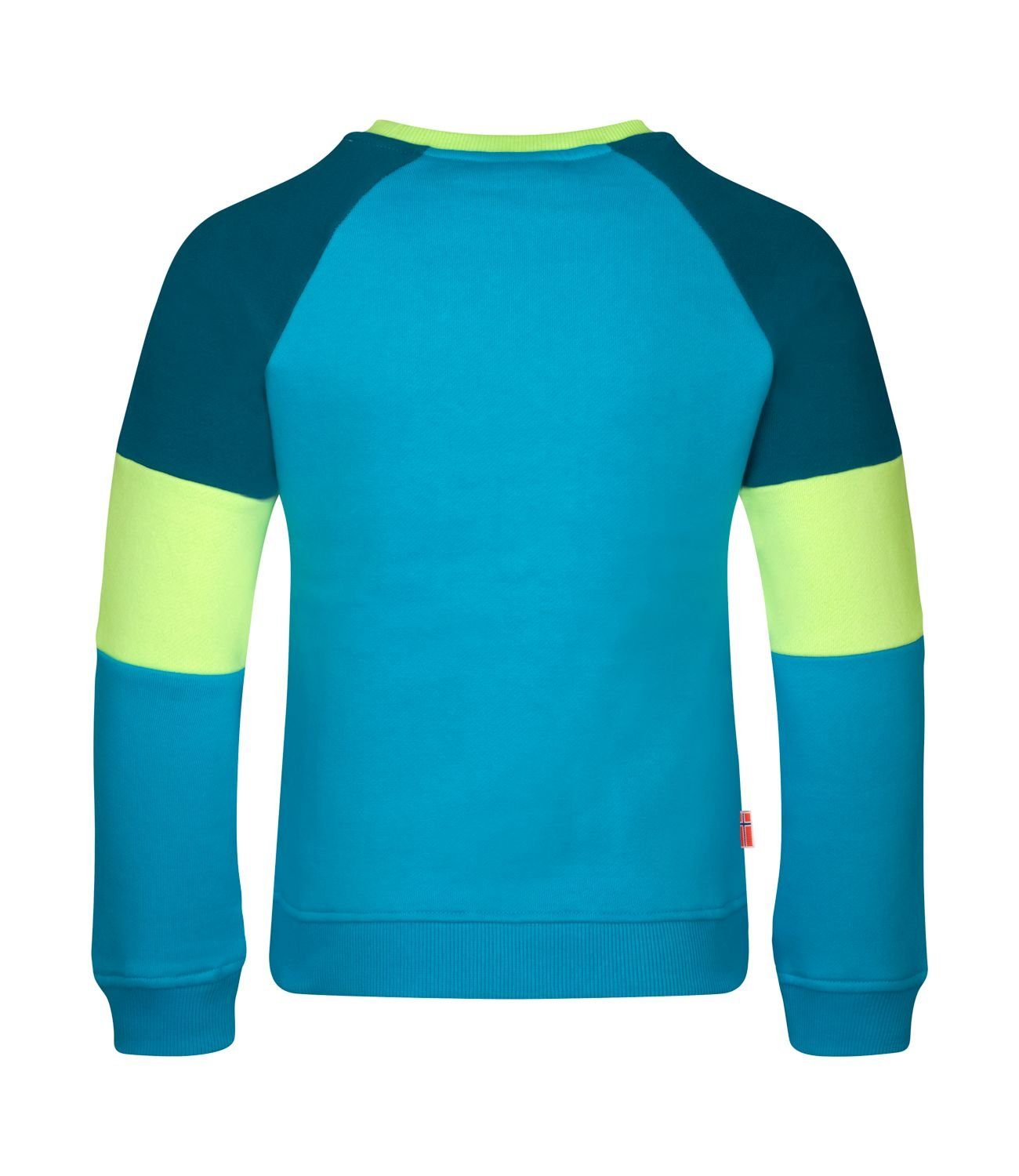 TROLLKIDS Vivid-Blau/Limette/Dunkelblau Trollfjord Sweatshirt