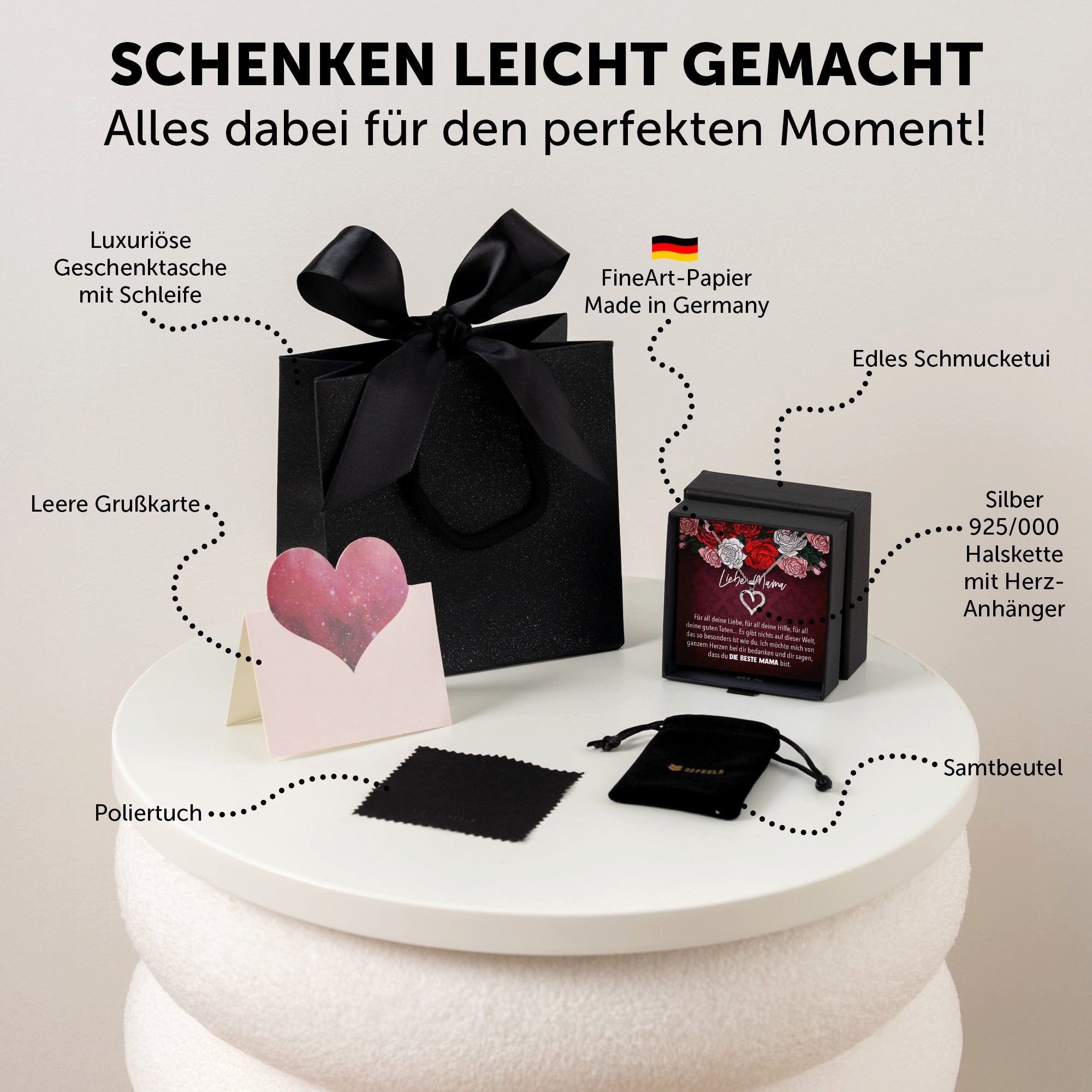 22Feels Schmuckset Mama Geschenk Muttertag Geburtstag Frauen Schmuck Herz H günstig online kaufen