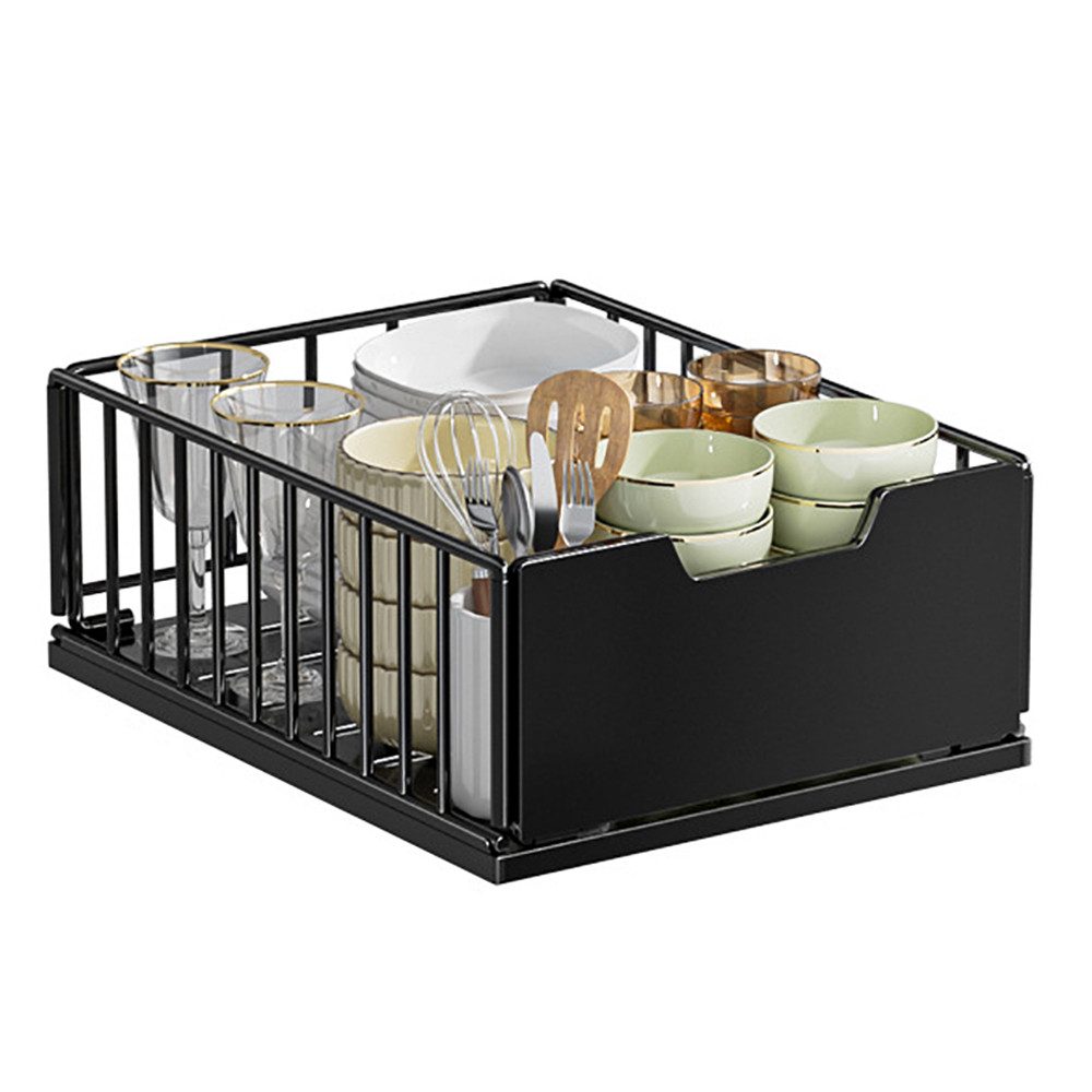 Küchenorganizer-Set Metall Ausziehbare Schubladen für Küchen Schrank-Organisator Ausziehen