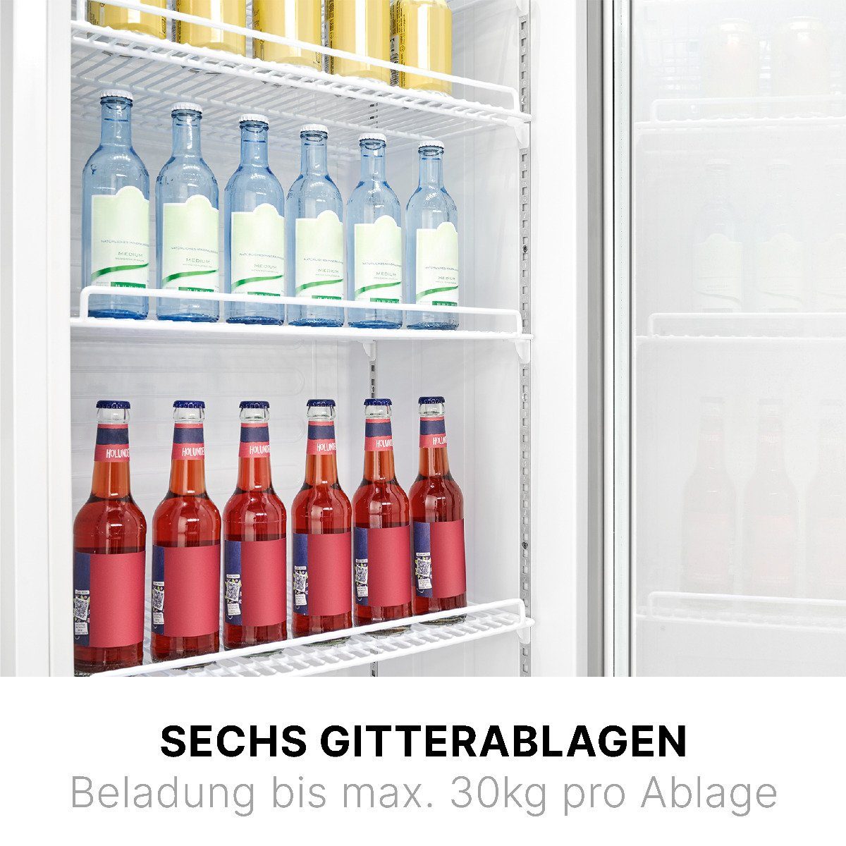 BOMANN Getränkekühlschrank KG 7351, 194.5 cm hoch, 59.5 cm breit, Getränkekühlschrank abschließbar, 6 Ablagen