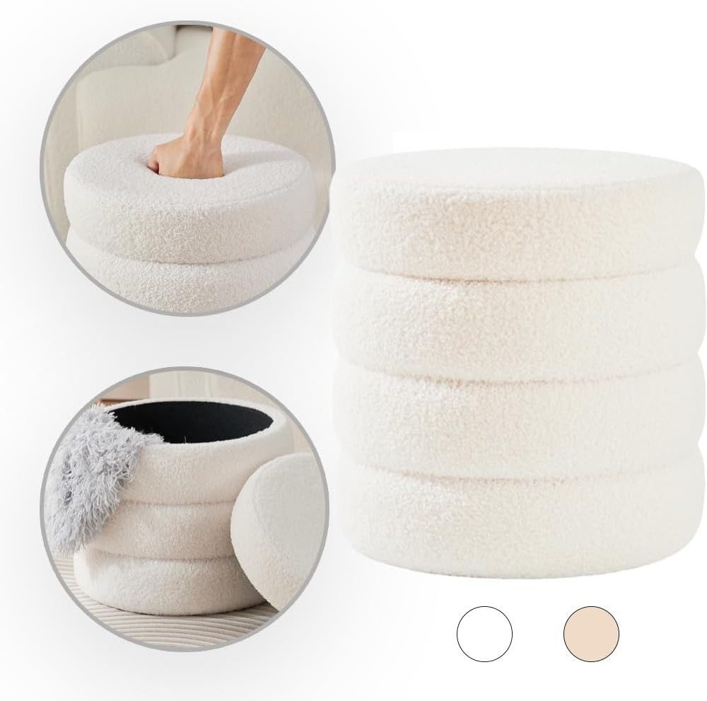 Zedelmaier Sitzhocker Stilvolle Sitzhocker, Polsterhocker, Fußhocker, Schminktisch Hocker