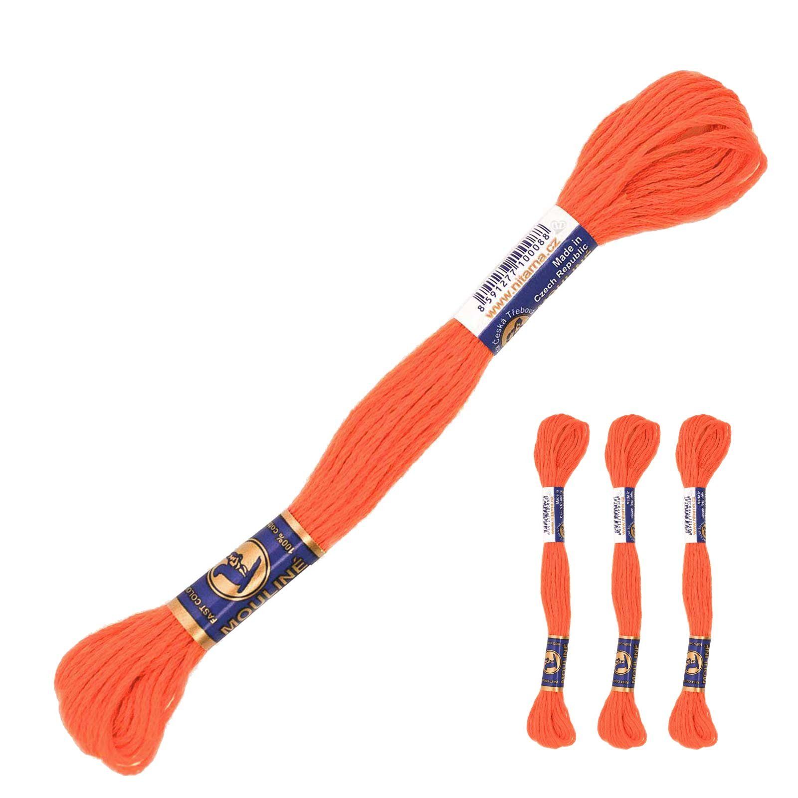 maDDma 3 Docken Stickgarn Sticktwist Stickgarn, 8 m, 2382 nektarfarbig