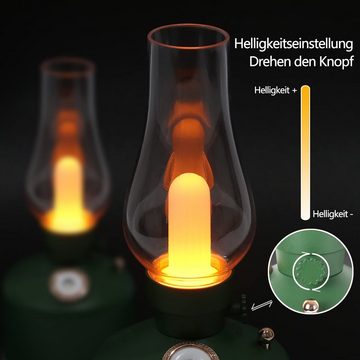 ZMH LED Tischleuchte Aroma Luftbefeuchter 260ML Vintage Dimmbar Ätherische Timer, mit LED-Lampe