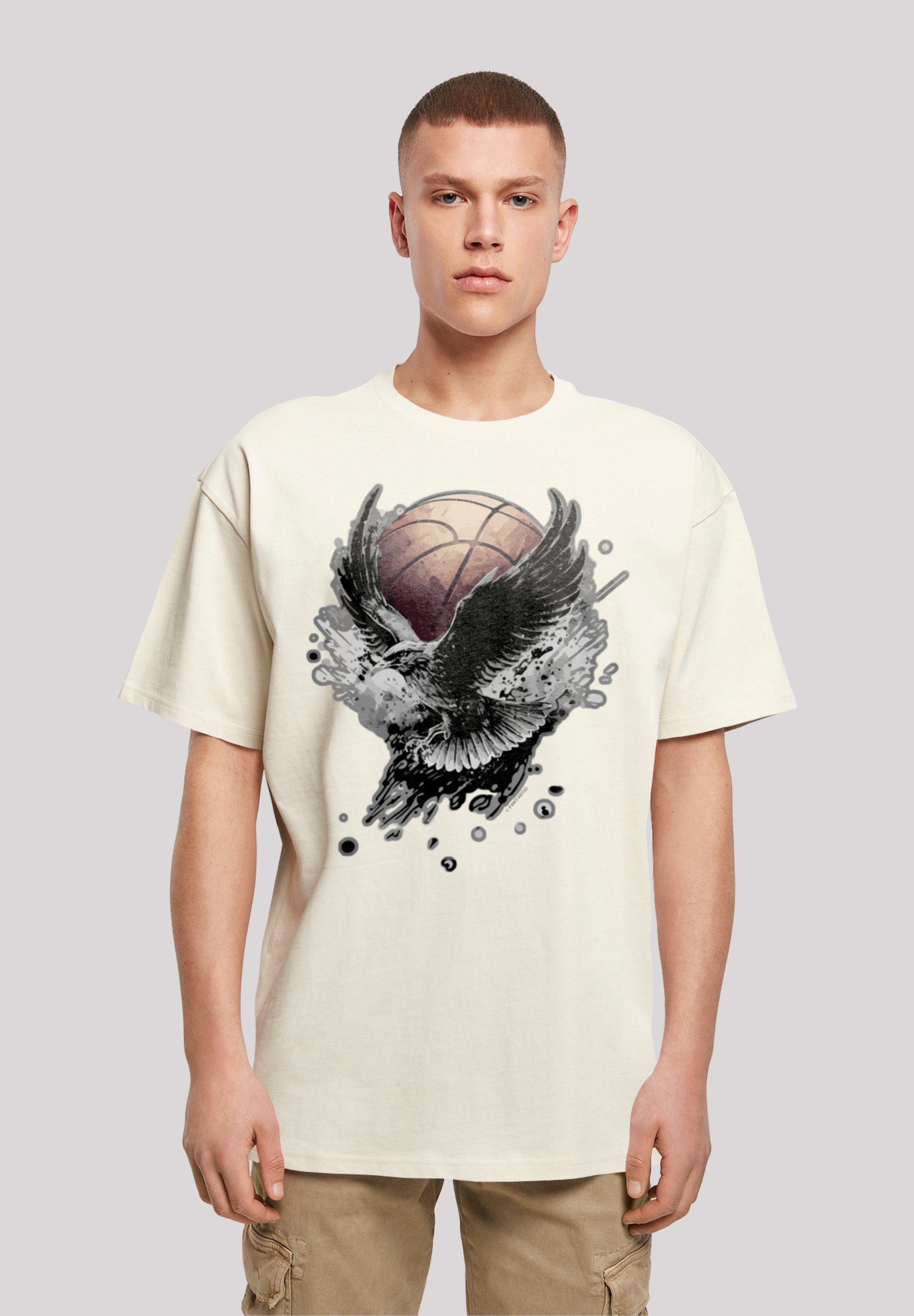 F4NT4STIC T-Shirt Basketball Adler Print sand