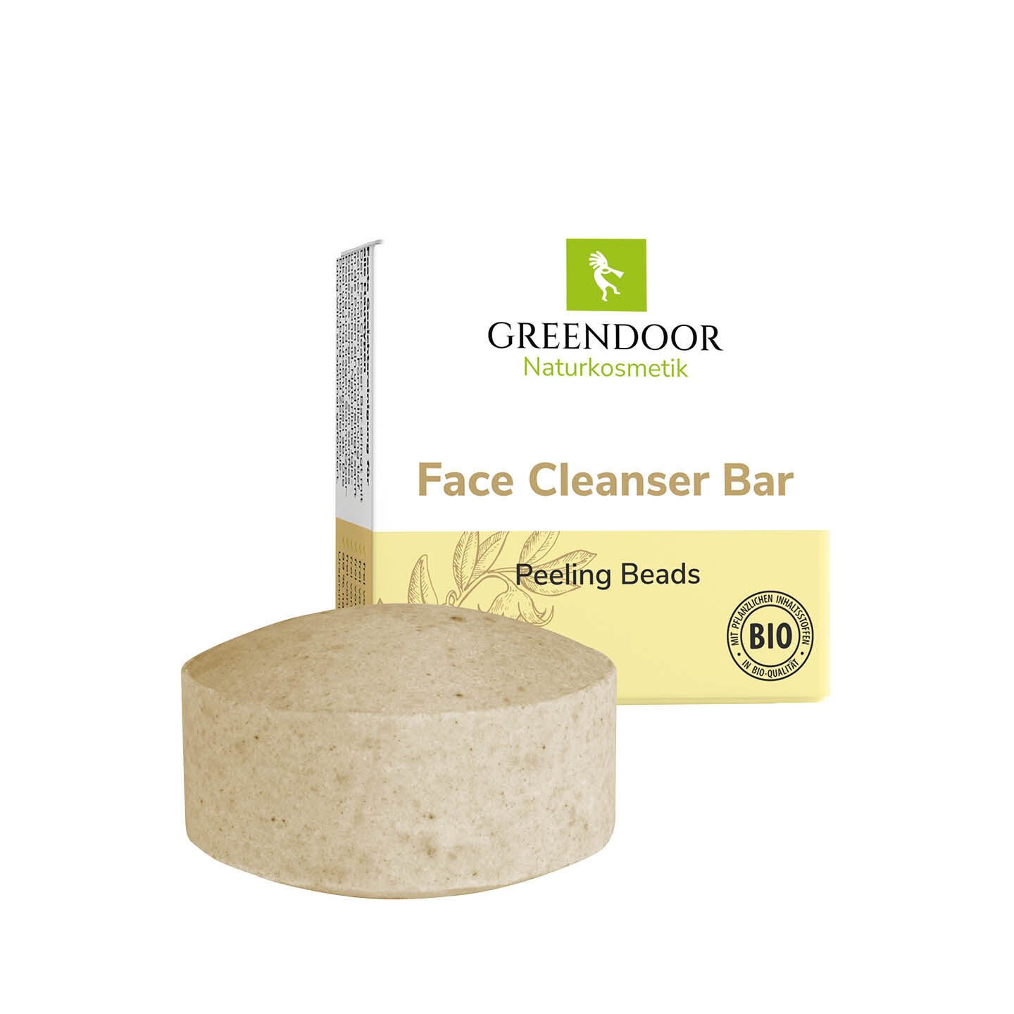 GREENDOOR Gesichtsseife Face Cleanser Bar Peeling Beads