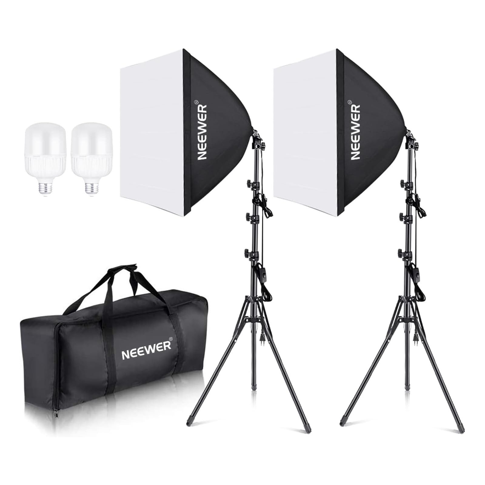 Neewer Fotostudio-Box NK200 700W Äquivalent Softbox Beleuchtung Set, NK200, LED wechselbar, E27