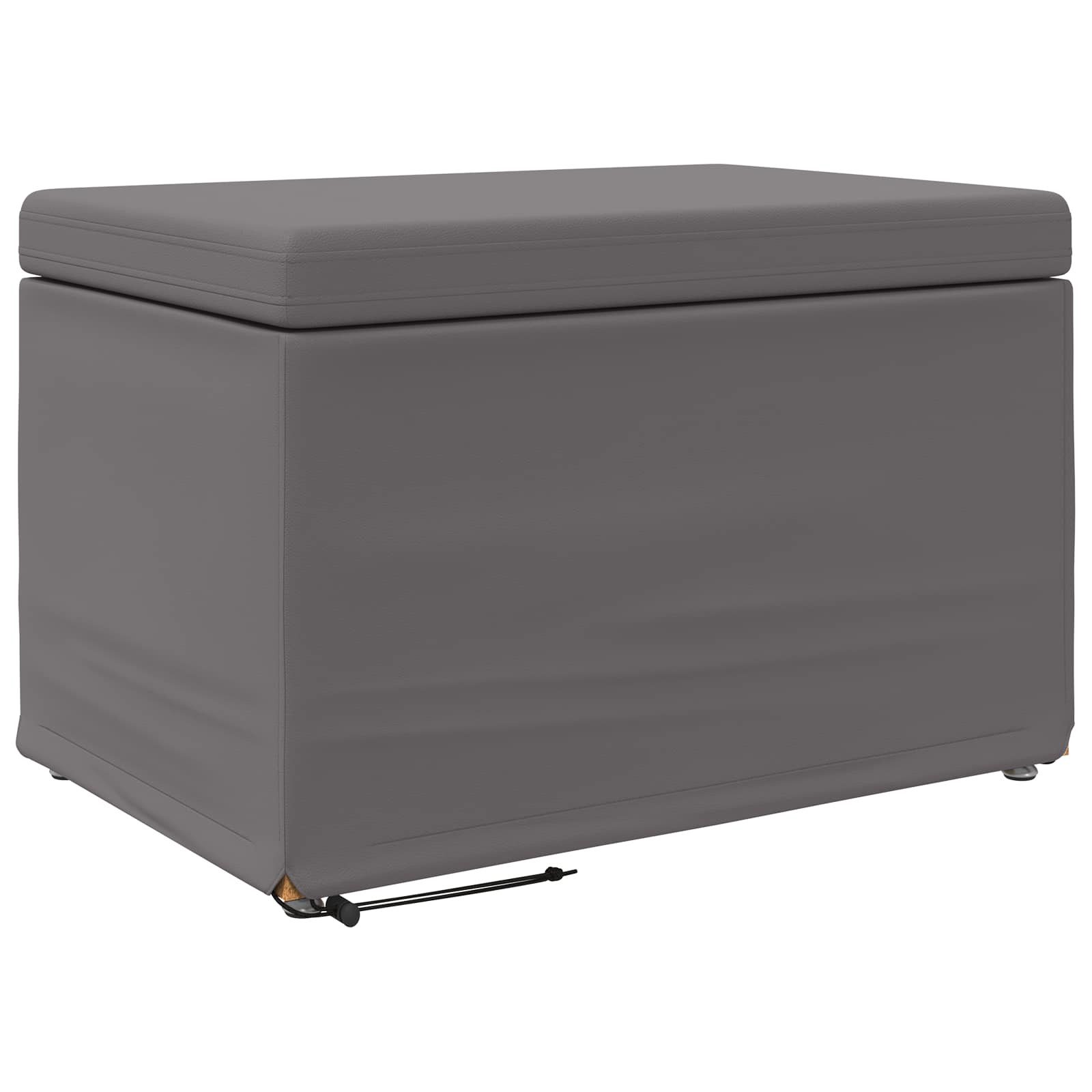vidaXL Barhocker Hocker Grau 61 x 41 x 40 cm Kunstleder und Engineering Holz (1 St)