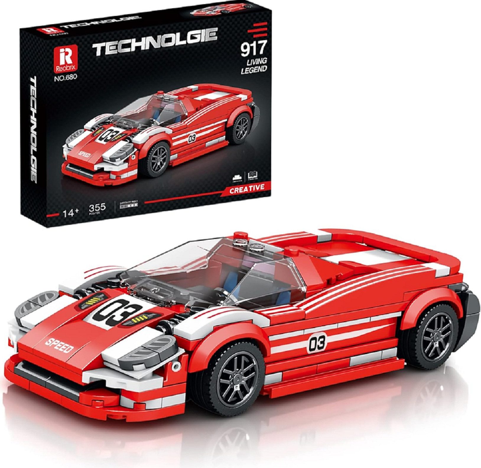 Reobrix 680 Sportscar 917 Speed Champion Konstruktions-Spielset, (355 St)