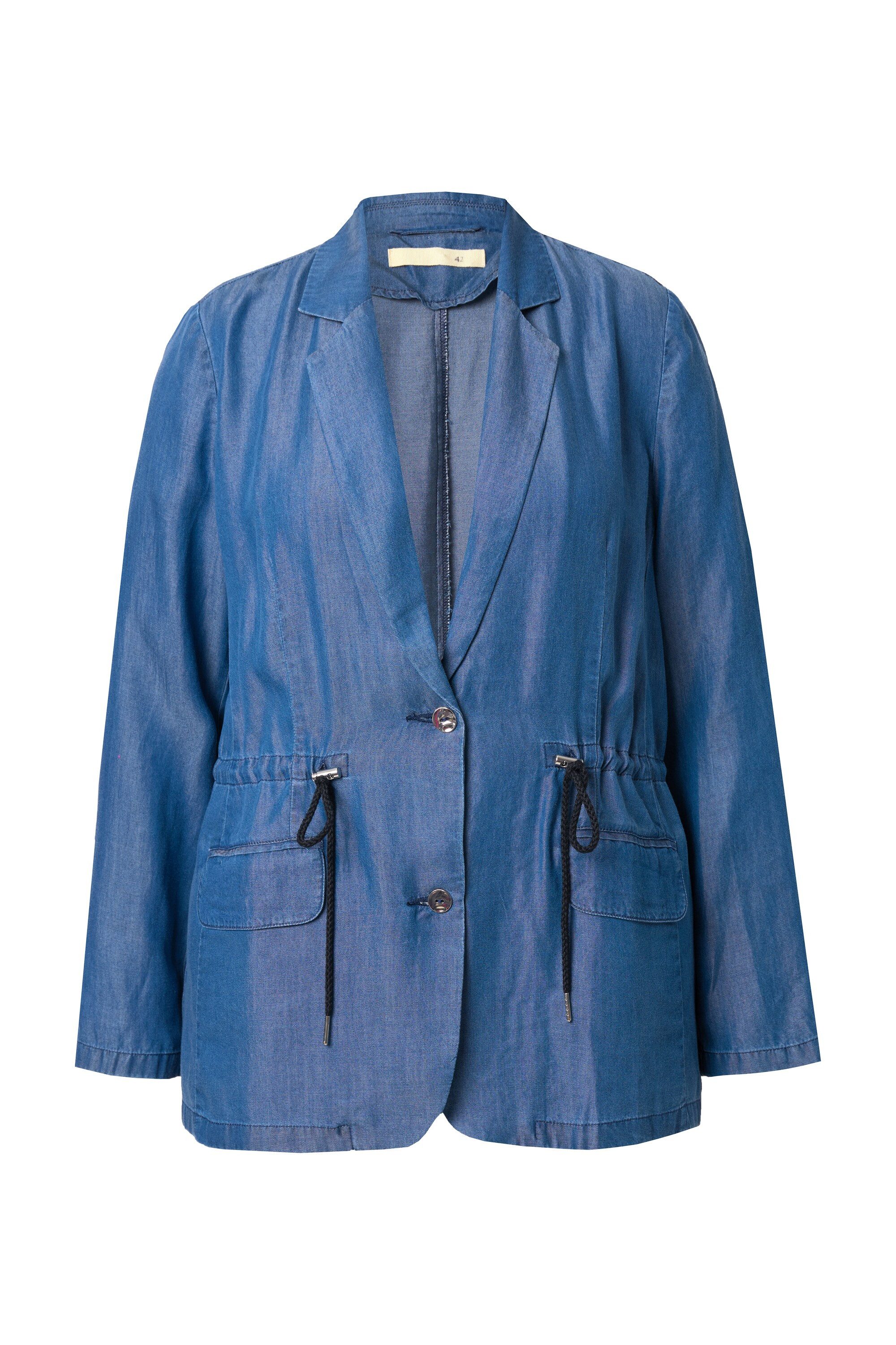 MIAMODA Sommerjacke Blazer A-Linie Lyocell Taillen-Tunnelzug günstig online kaufen
