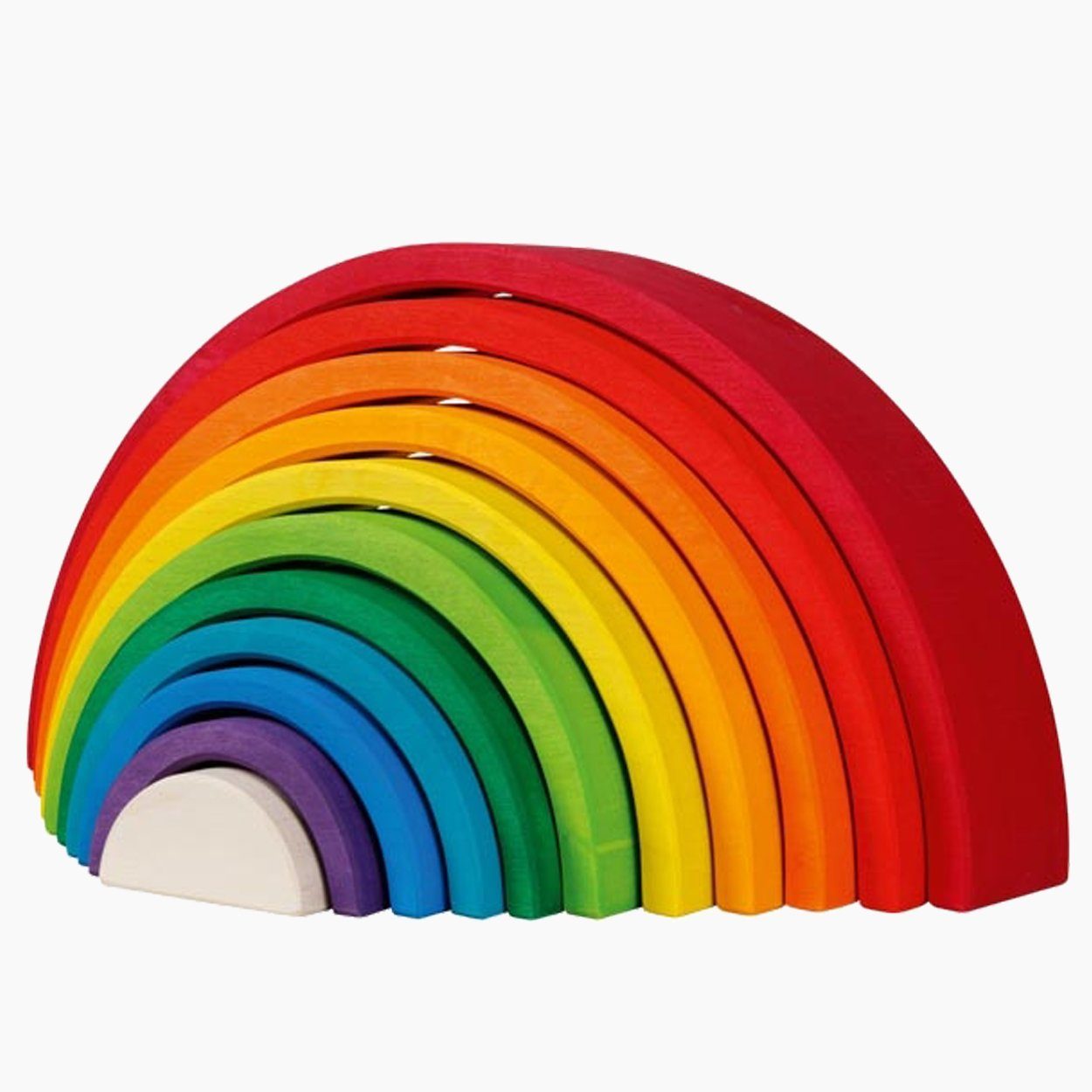 goki Stapelspielzeug Bausteine, Großer Regenbogen, (packung, 11-tlg), ein Klassiker unter den Holzspielzeugen.