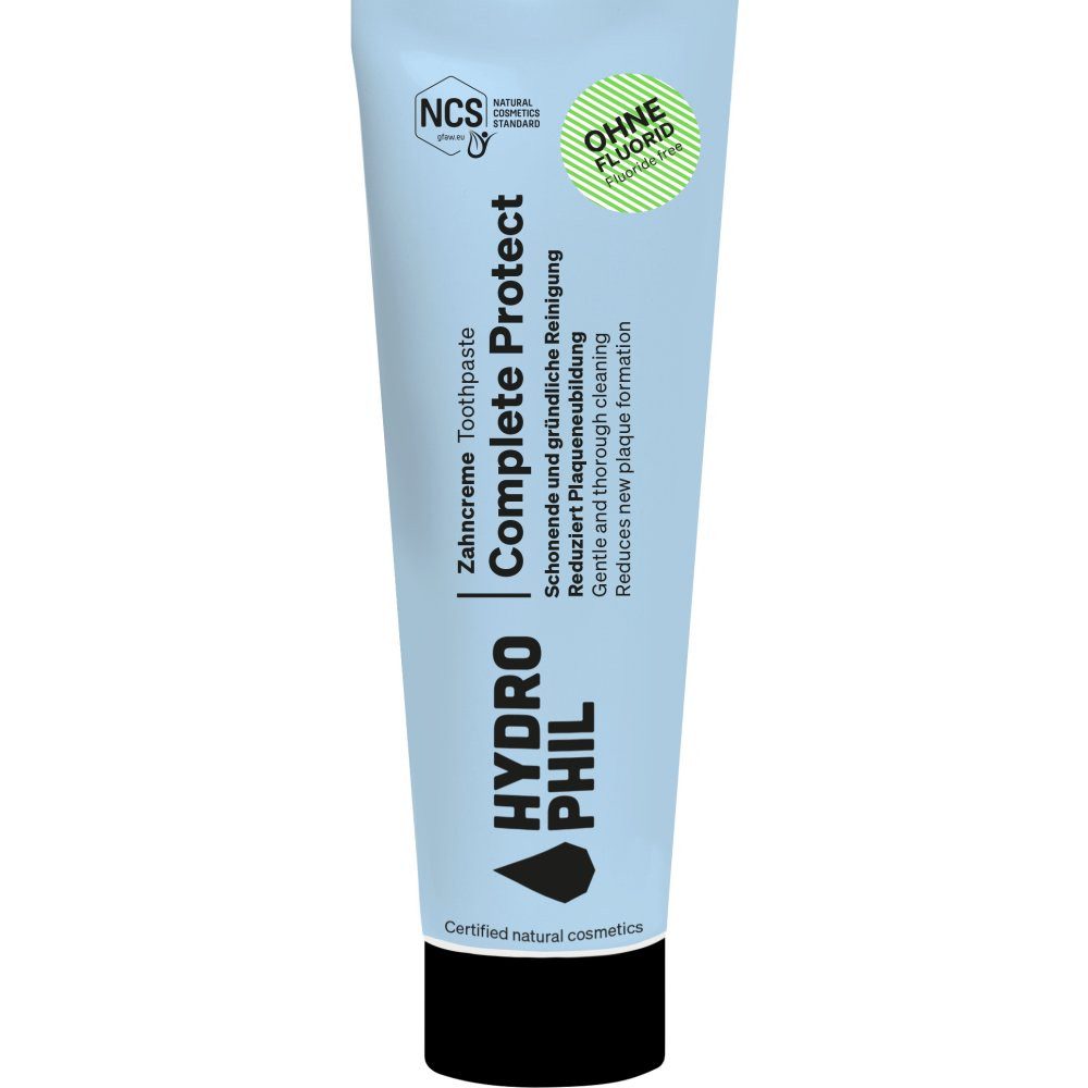 Hydrophil Reinigungsbürste Zahncreme Complete Protect Fluoridfrei, 75 ml
