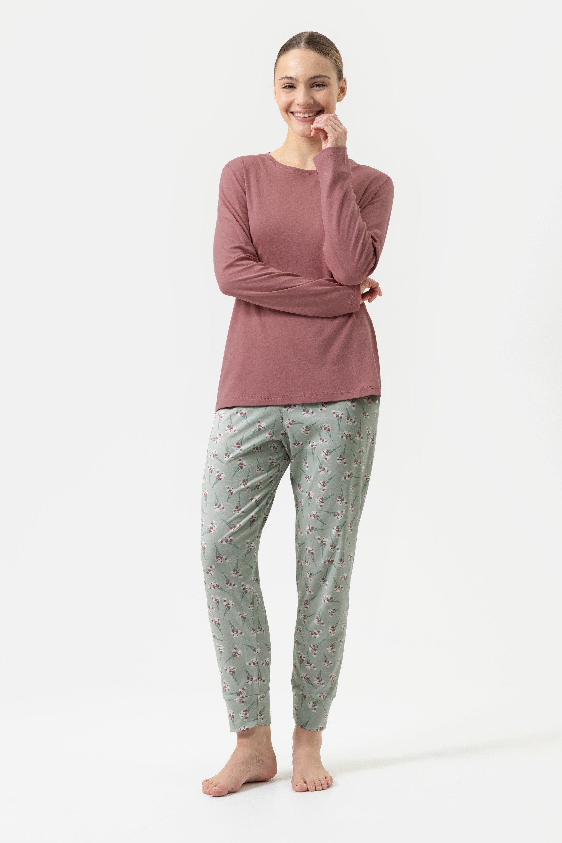 Mey Schlafanzug Serie Blooming Buds Hose in floralem Design (2 tlg) Hochwer günstig online kaufen