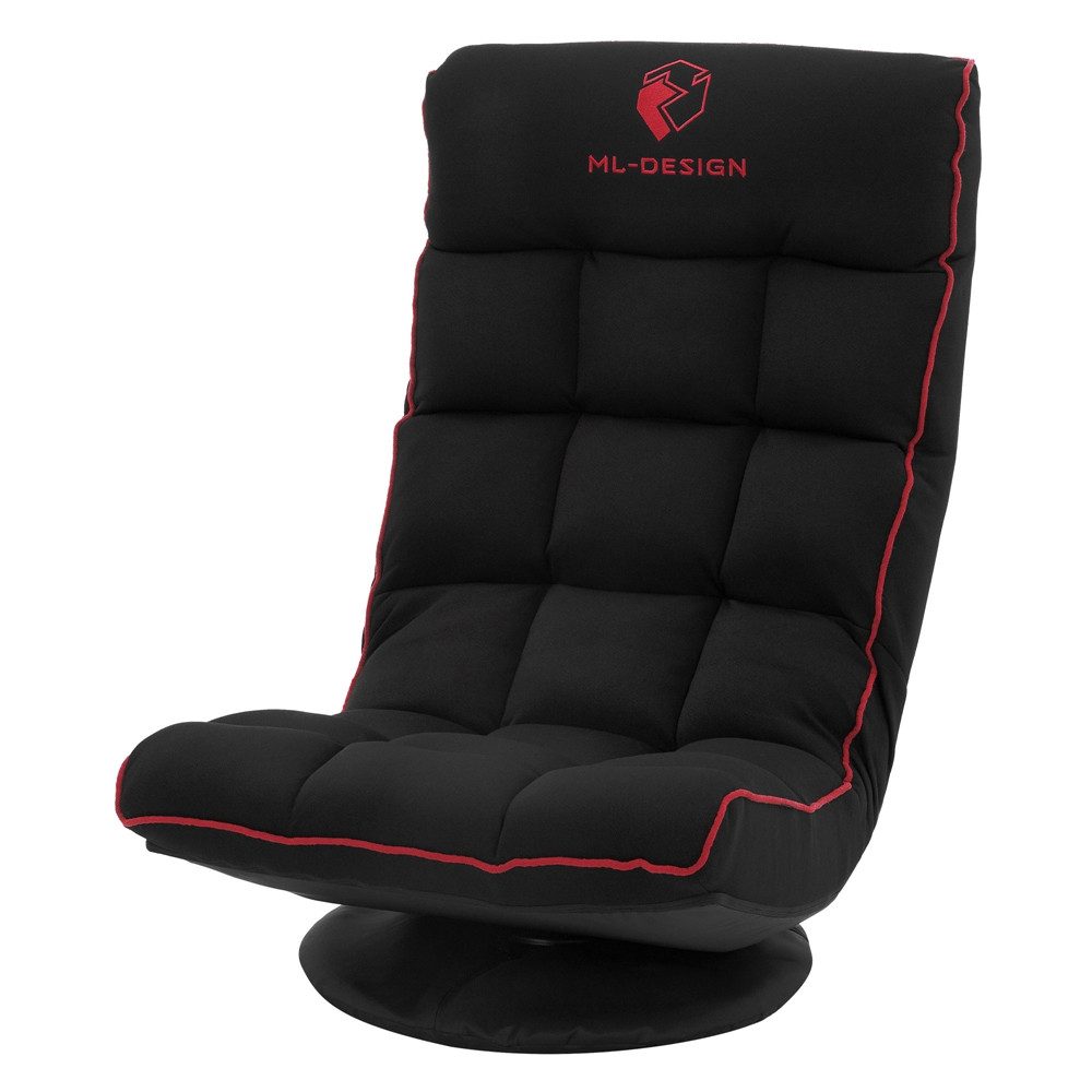 ML-DESIGN Sessel Gaming Bodenstuhl ergonomisch Gaming Sessel 360°drehbar Relaxsessel, Bodensessel Schwarz-Rot verstellbare Rückenlehne klappbar Sessel