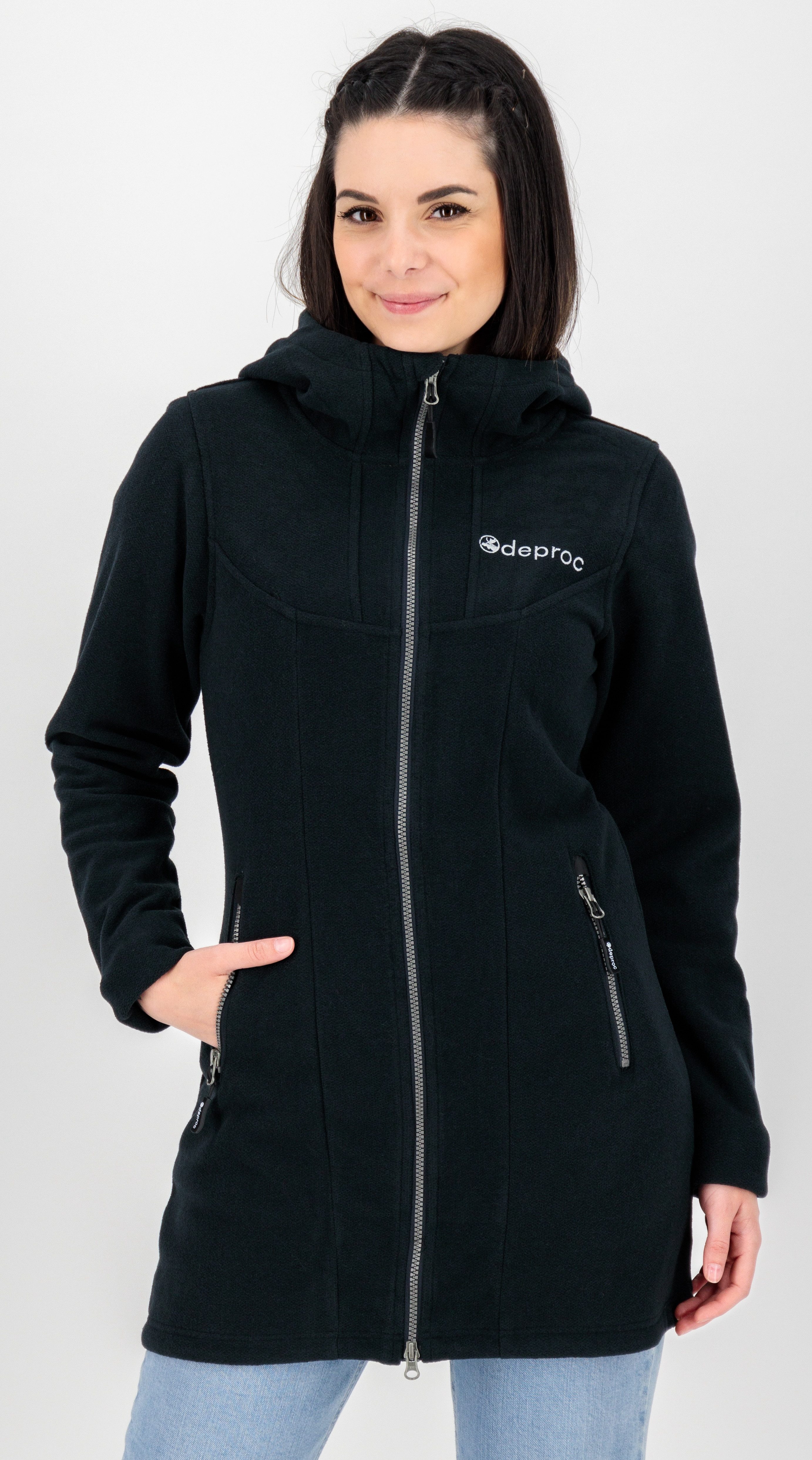 DEPROC Active Kurzmantel GLORY APRIL OS Strickfleecemantel, Fleecemantel au günstig online kaufen