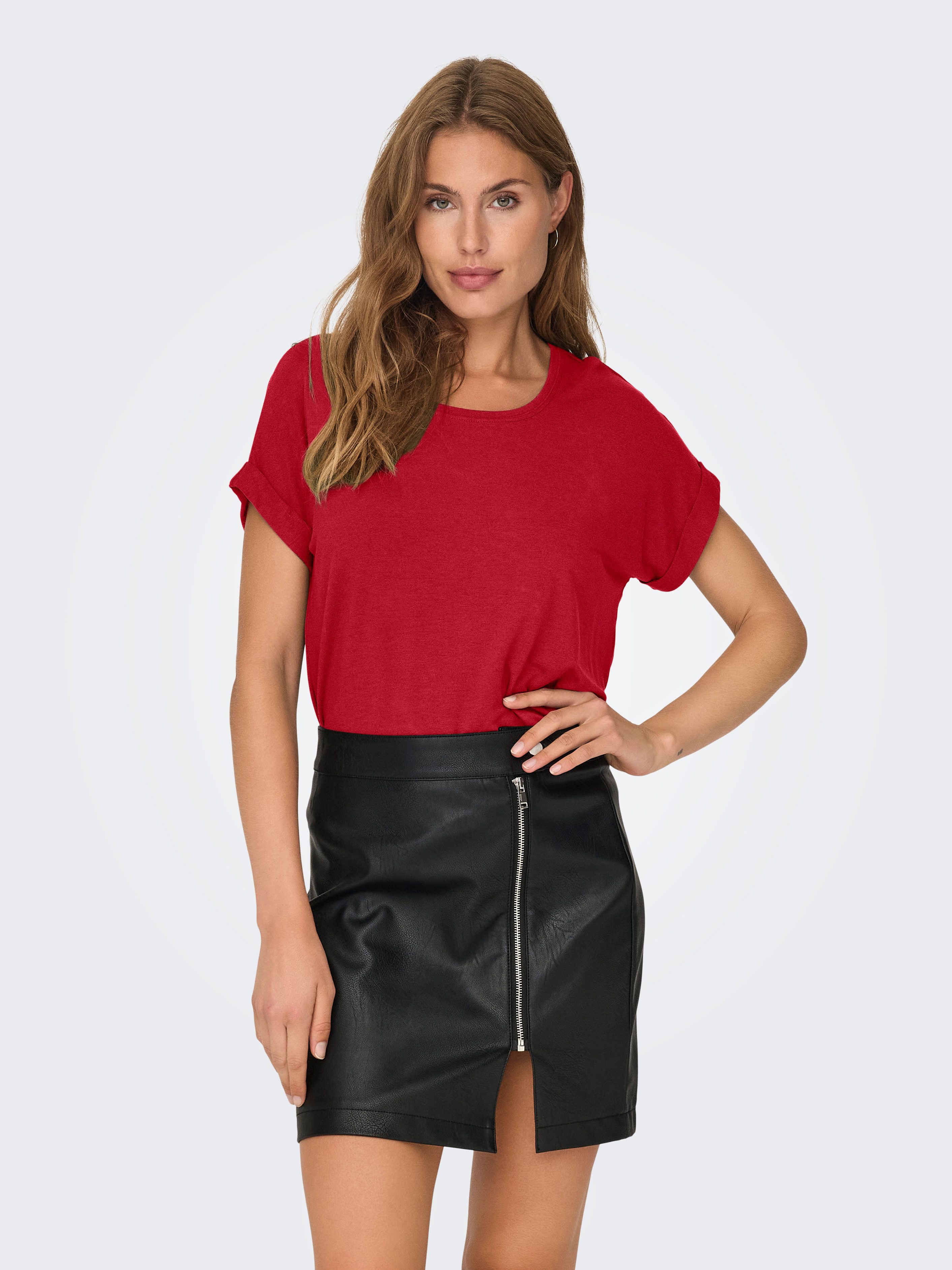 ONLY T-Shirt ONLMOSTER – Kurzarmshirt mit Aufschlag und klassischem Look un günstig online kaufen