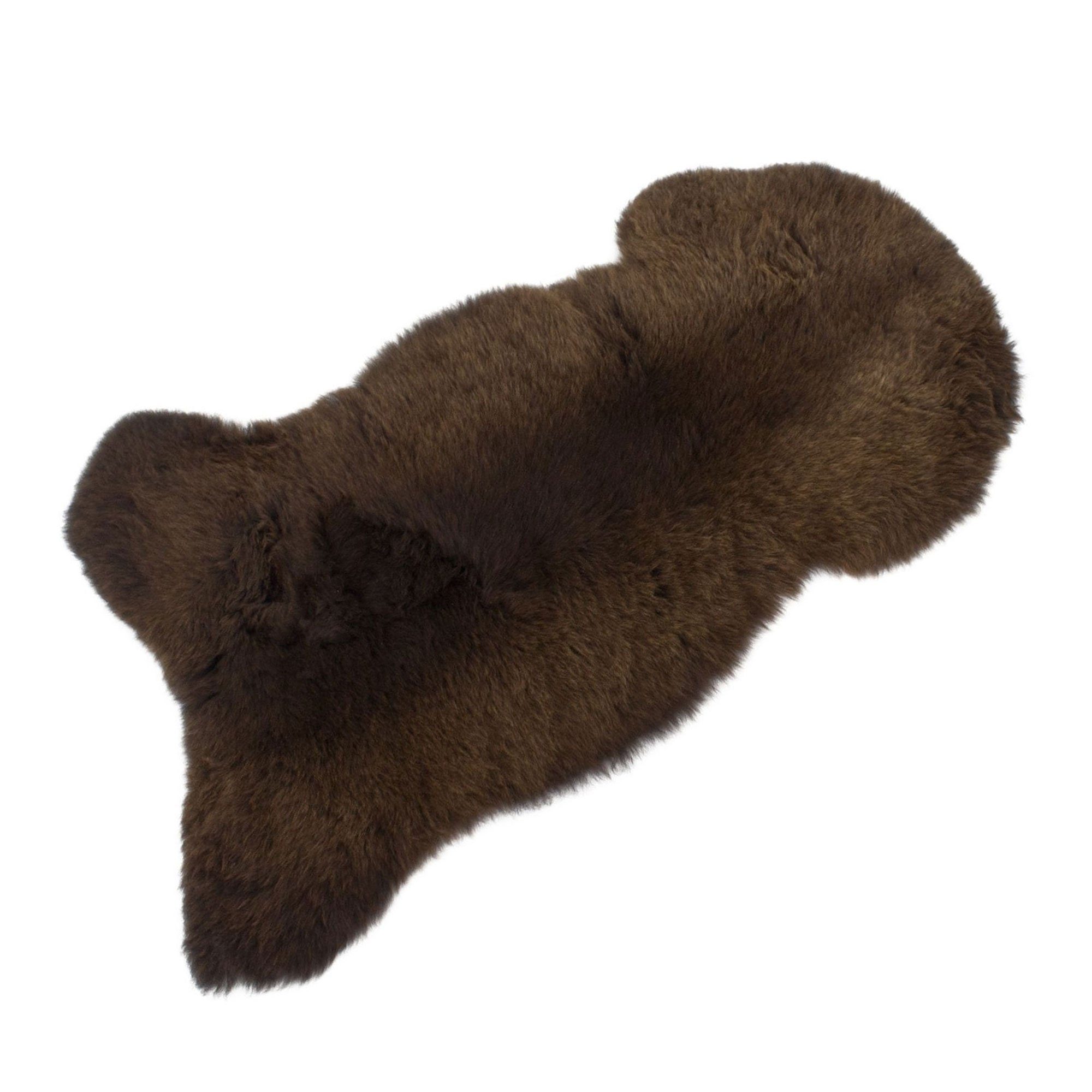Vehi Mercatus Fellteppich Irisches Schaffell braun Weißgerbung ca. 100cm