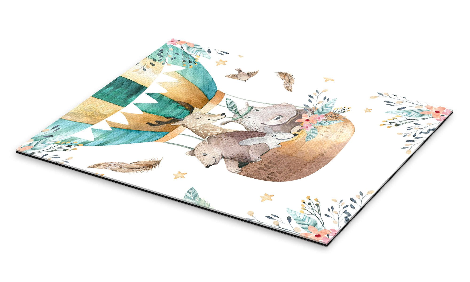 Posterlounge Wandbild Wildtiere auf großer Reise, Kidz Collection, erhältlich als Poster, Leinwandbild, Wandsticker oder Acrylglasbild