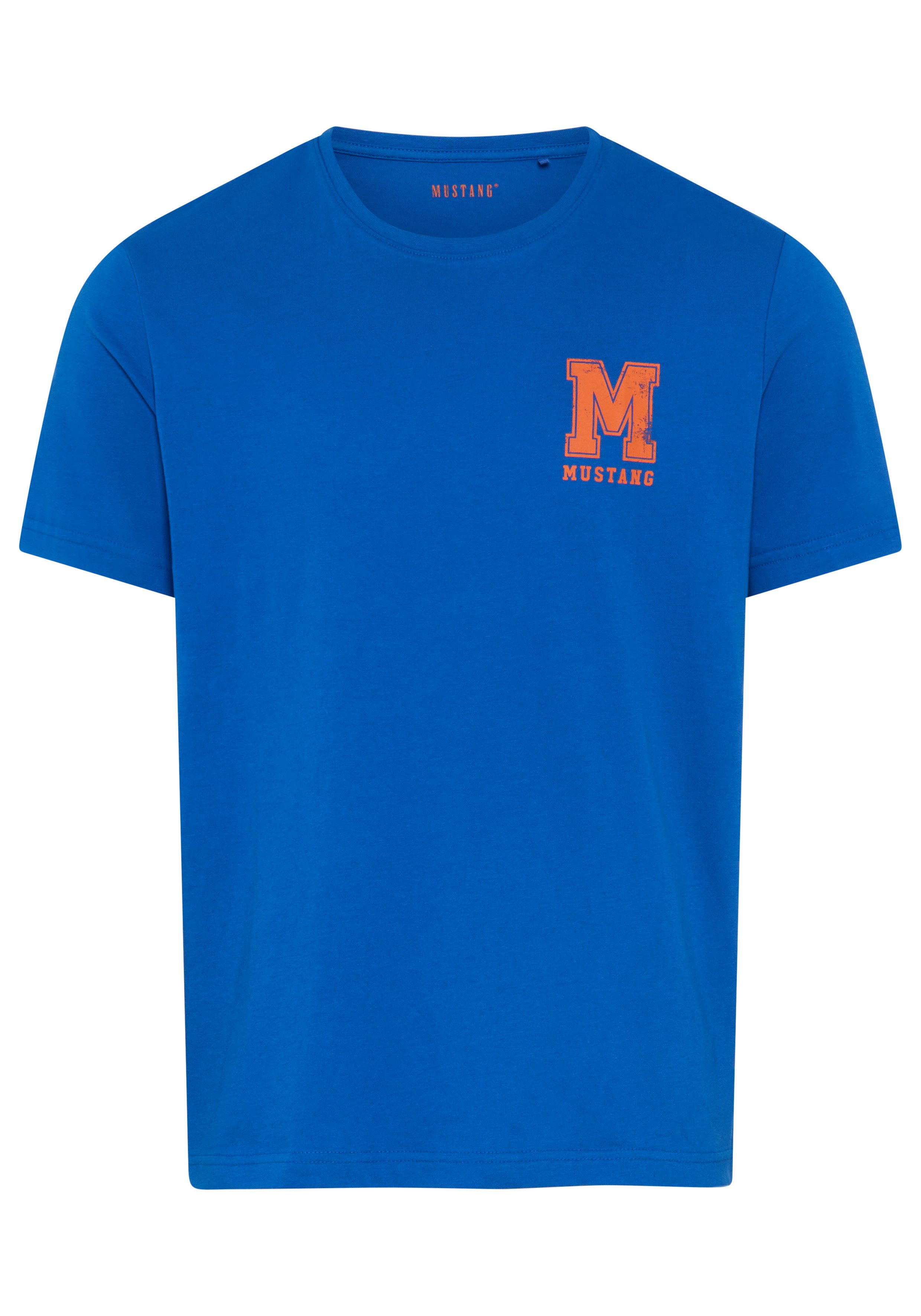 MUSTANG Rundhalsshirt Alex Logo Brust mit Logoprint günstig online kaufen