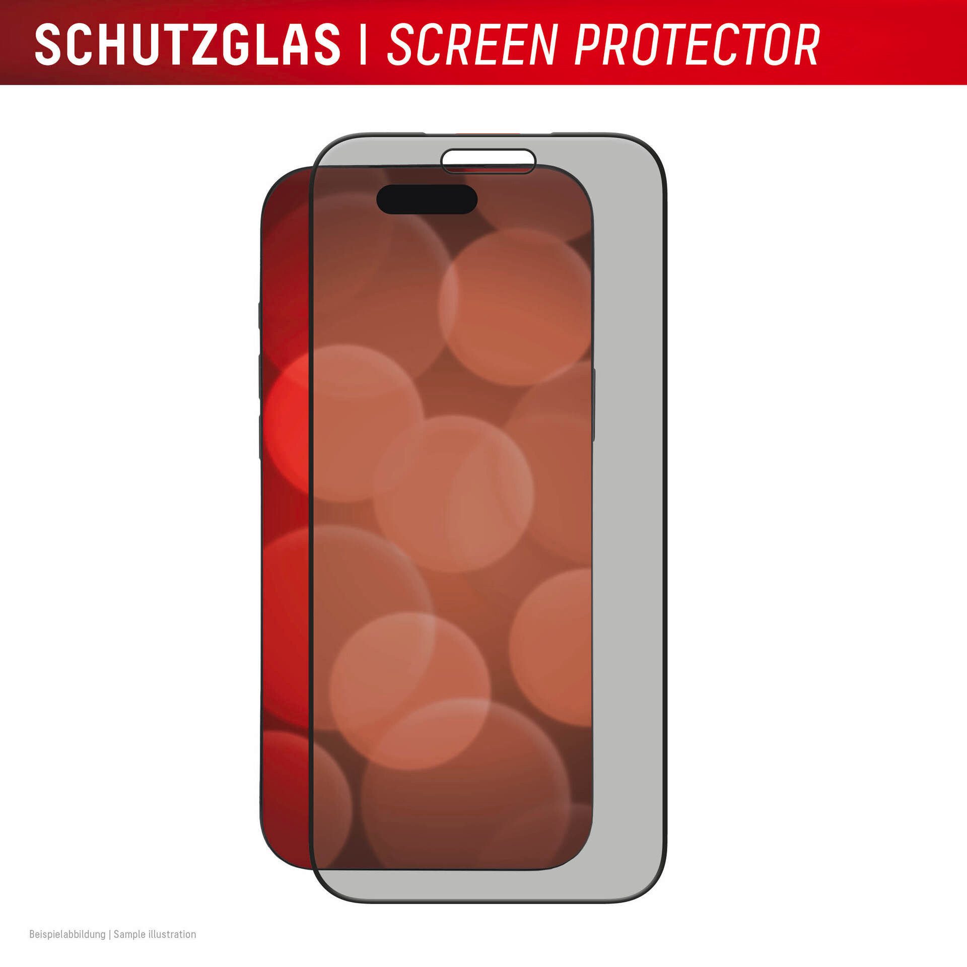 Displex Displayschutzglas Privacy Glass Screen Protector mit EASY-ON MountMaster für Apple iPhone 17 Pro Max, Displayschutzfolie, Schutzfolie, Bildschirmschutz, kratz- & stoßfest