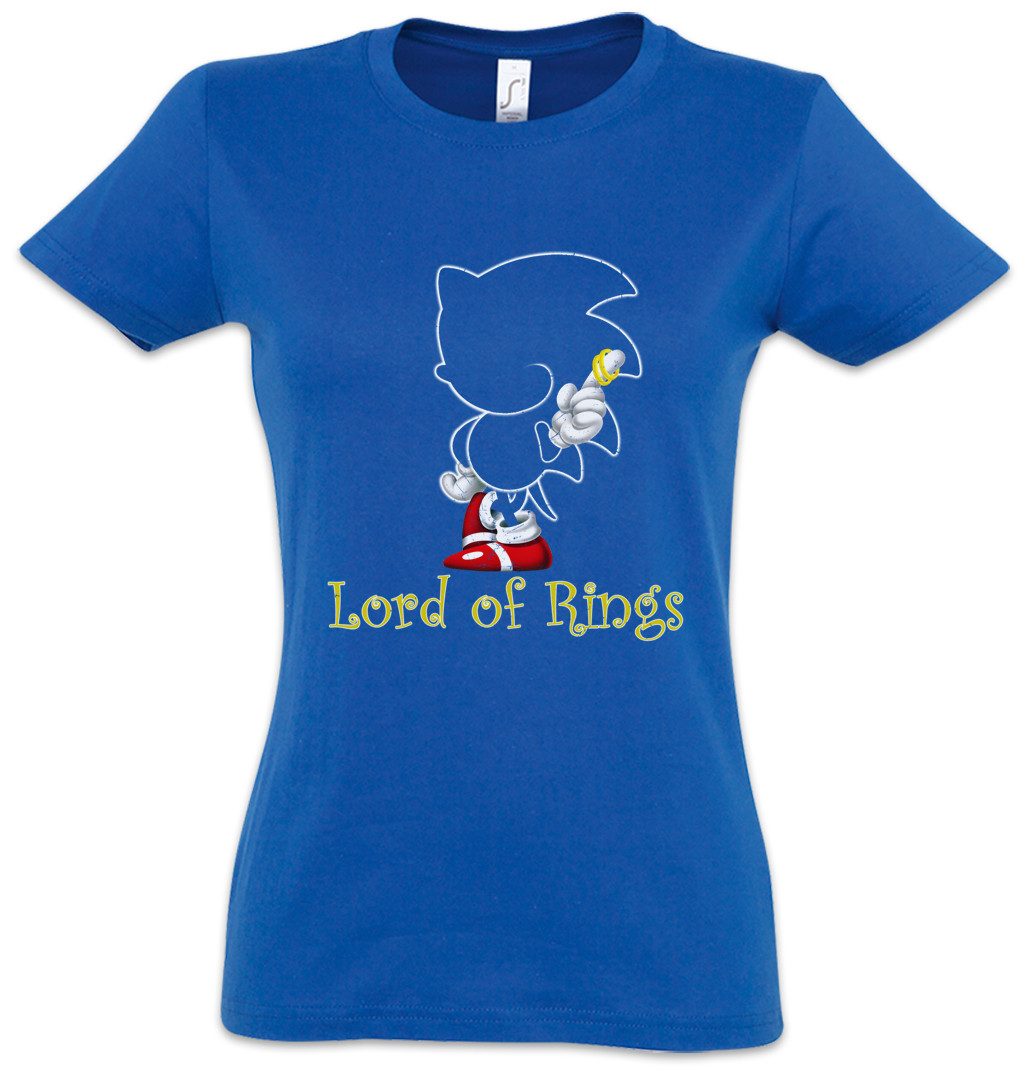 Urban Backwoods Print-Shirt Ringlord Damen T-Shirt Lord Gamer Of Herr Sonic The Der Game Freak (1-tlg) Rings Ringe Nerd Geek