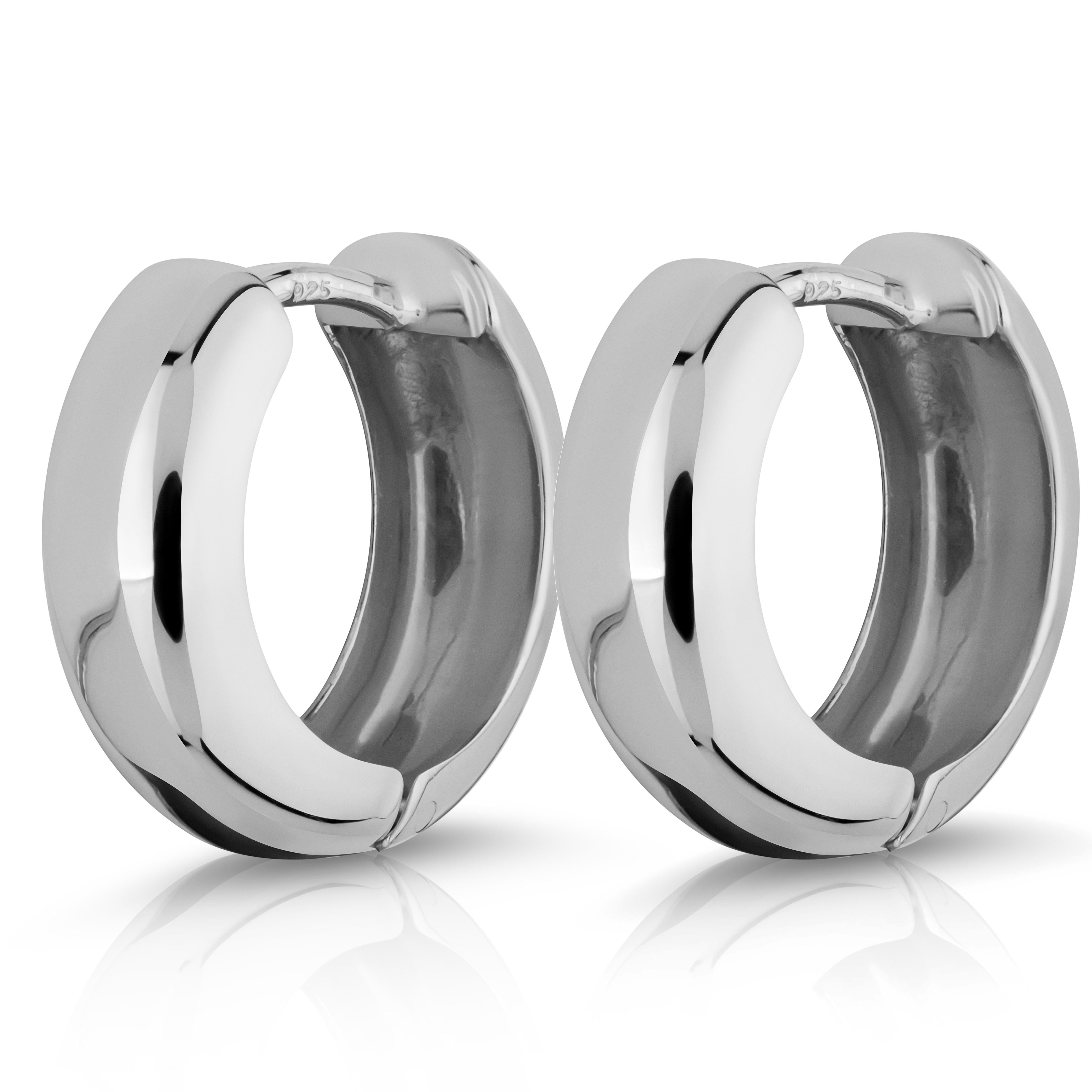 Klappcreolen Paar 925 Sterling Silber Klappcreolen Ohrringen 1