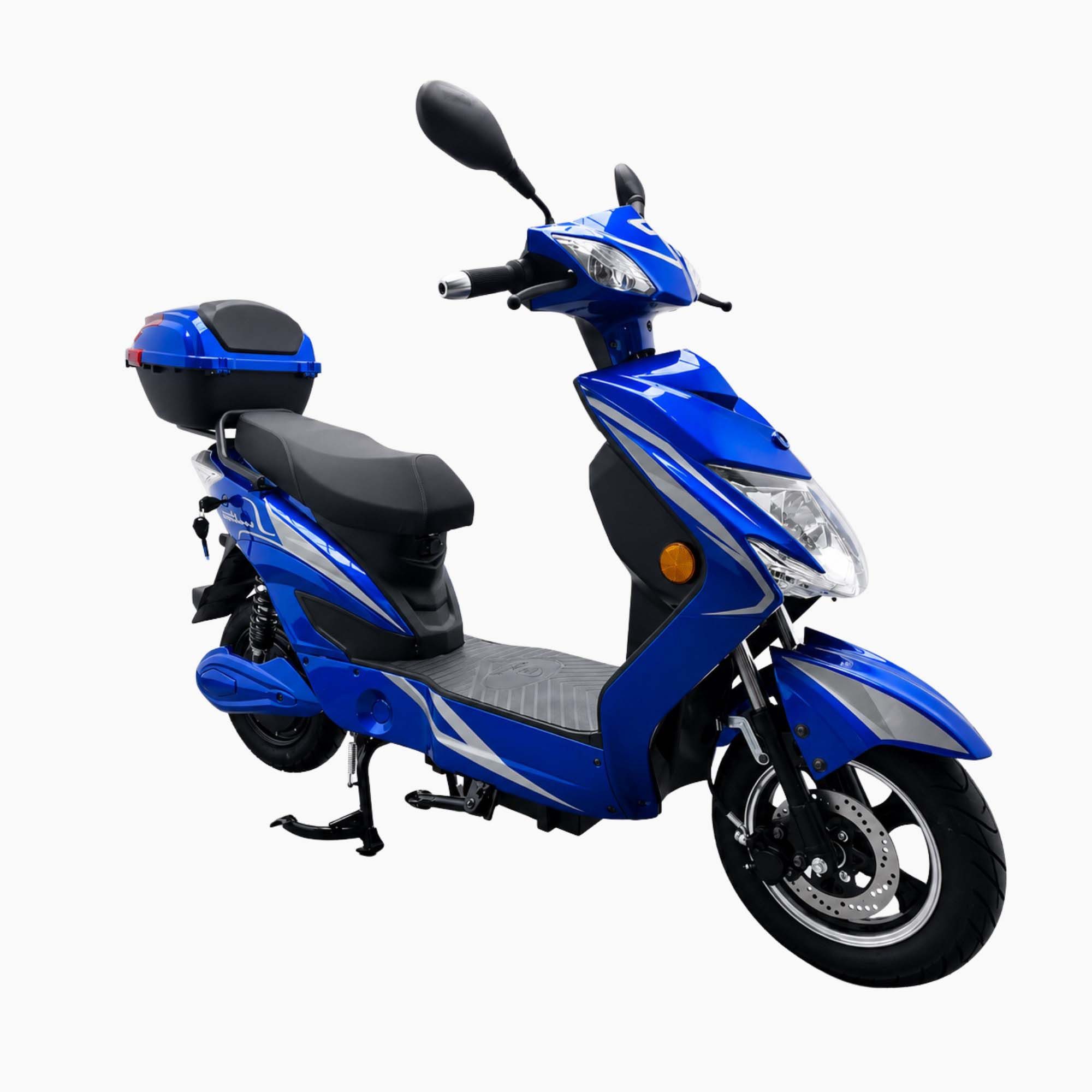 Urban Hopper E-Motorroller Elektro-Roller mit Straßenzulassung in Grau Urban Hopper Enjoy, 1000 W, 45 km/h, Reichweite ca. 75 km mit LED, Scheibenbremsen Inklusive Top-Case