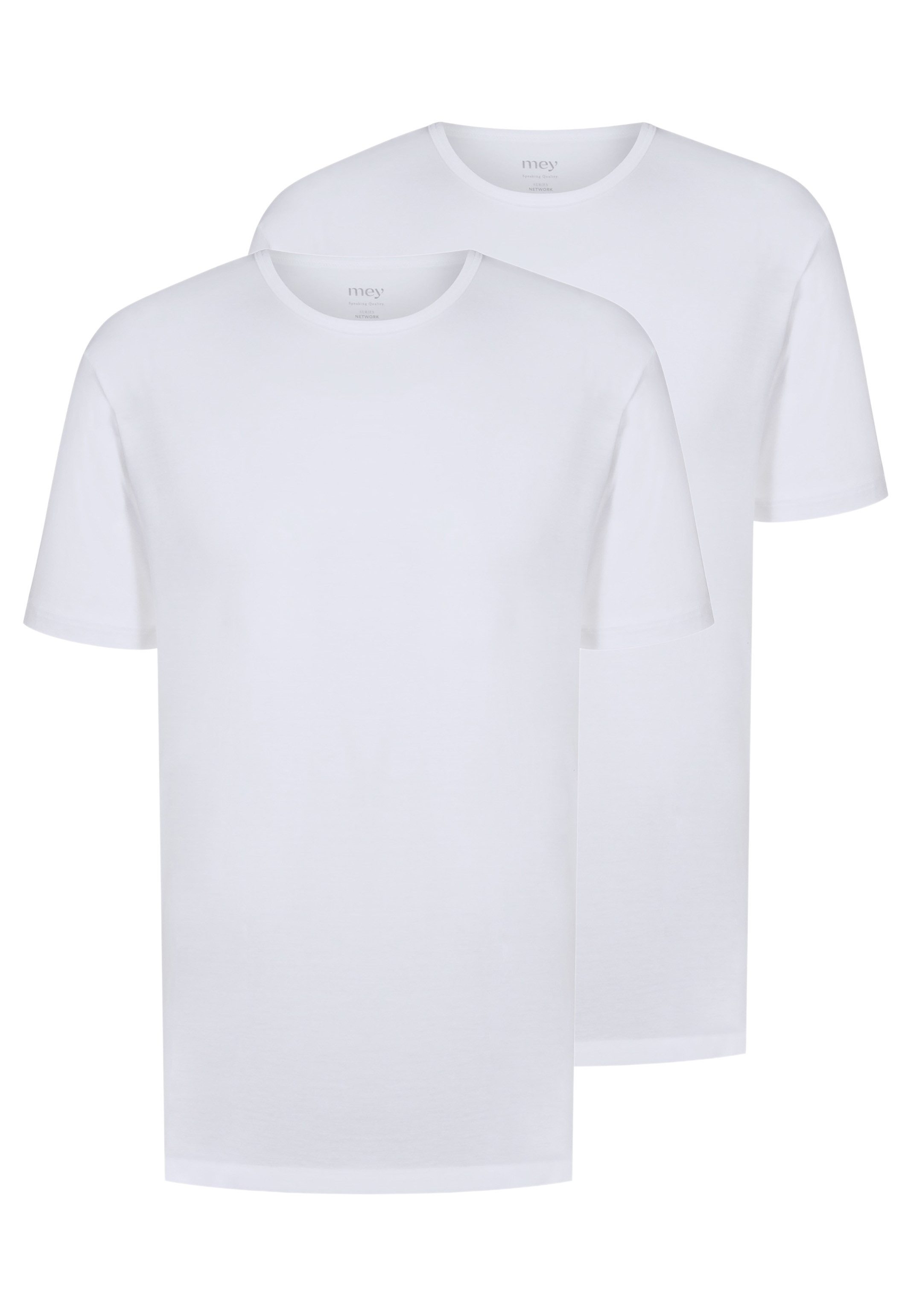 Mey Unterhemd 2er Pack Network (Spar-Set, 2-St) Unterhemd / Shirt Kurzarm - Körpernahe Passform
