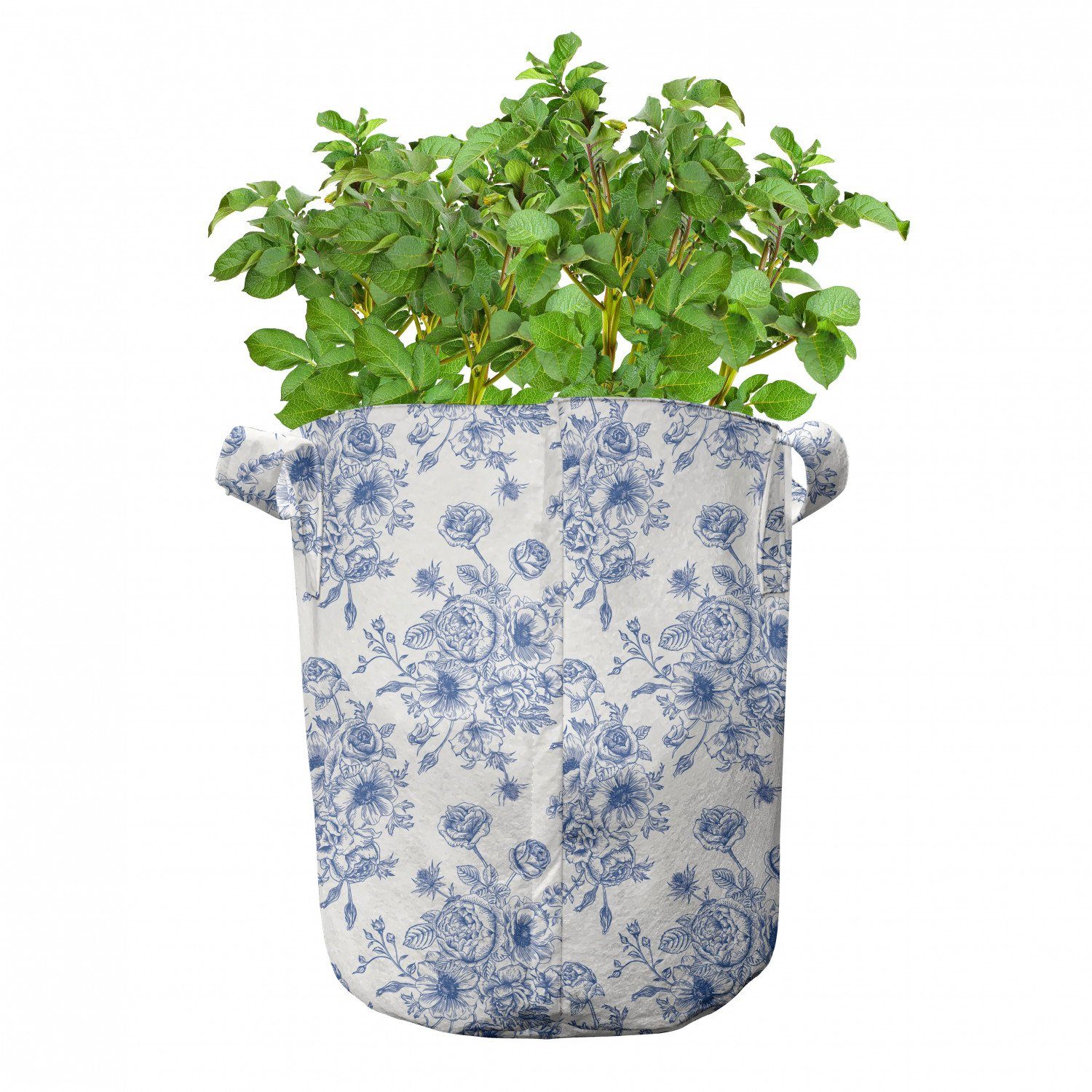 Pflanzkübel Pflanzen, Corsage Blumen Abakuhaus hochleistungsfähig für mit Blaue Stofftöpfe Griffen Windröschen