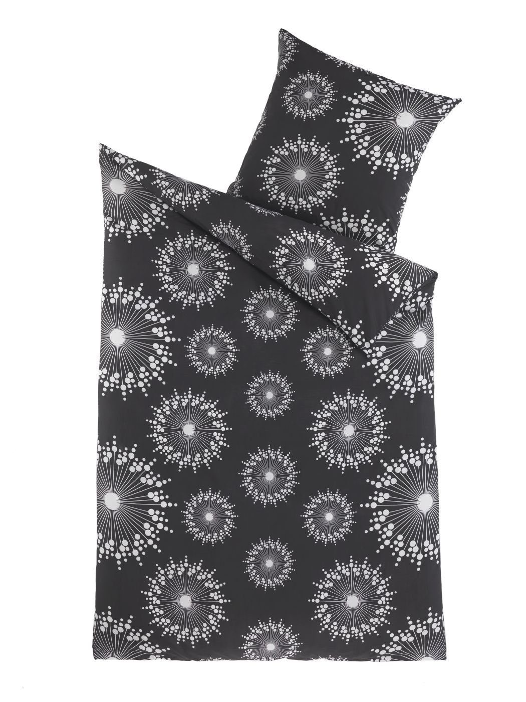 Optidream Bettwäsche Set Mikrofaser 135x200 Polyester Luis-Schwarz Weiss sc günstig online kaufen
