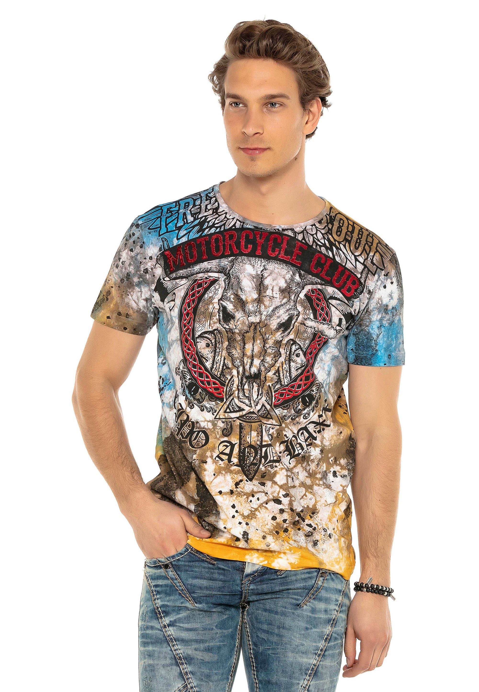 Cipo & im coolen Biker-Look Baxx T-Shirt