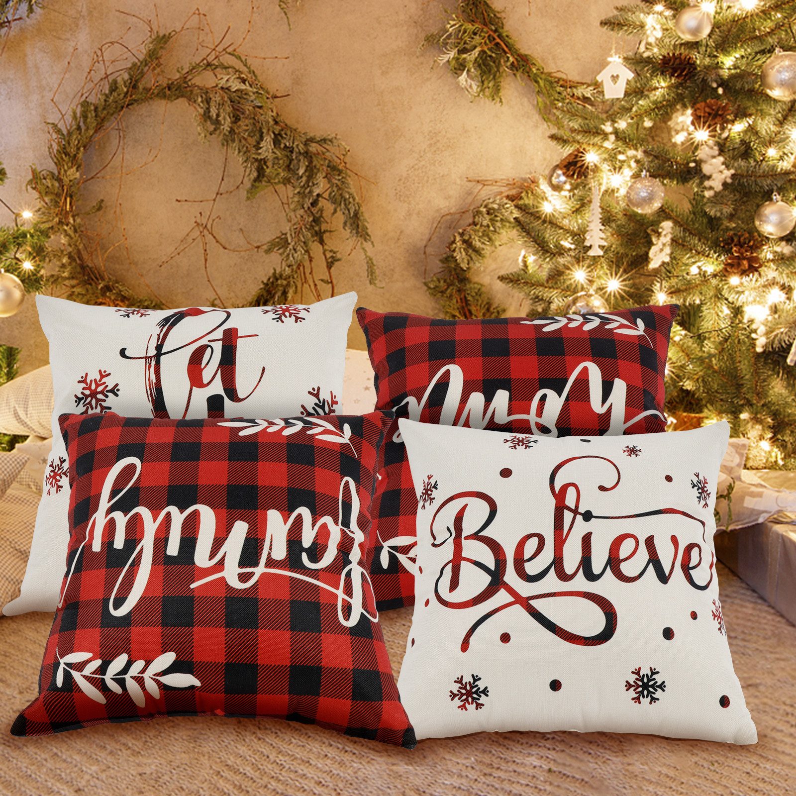 Marrakesch Orient & Mediterran Interior Zierkissen 4er Set Weihnachtskissen günstig online kaufen