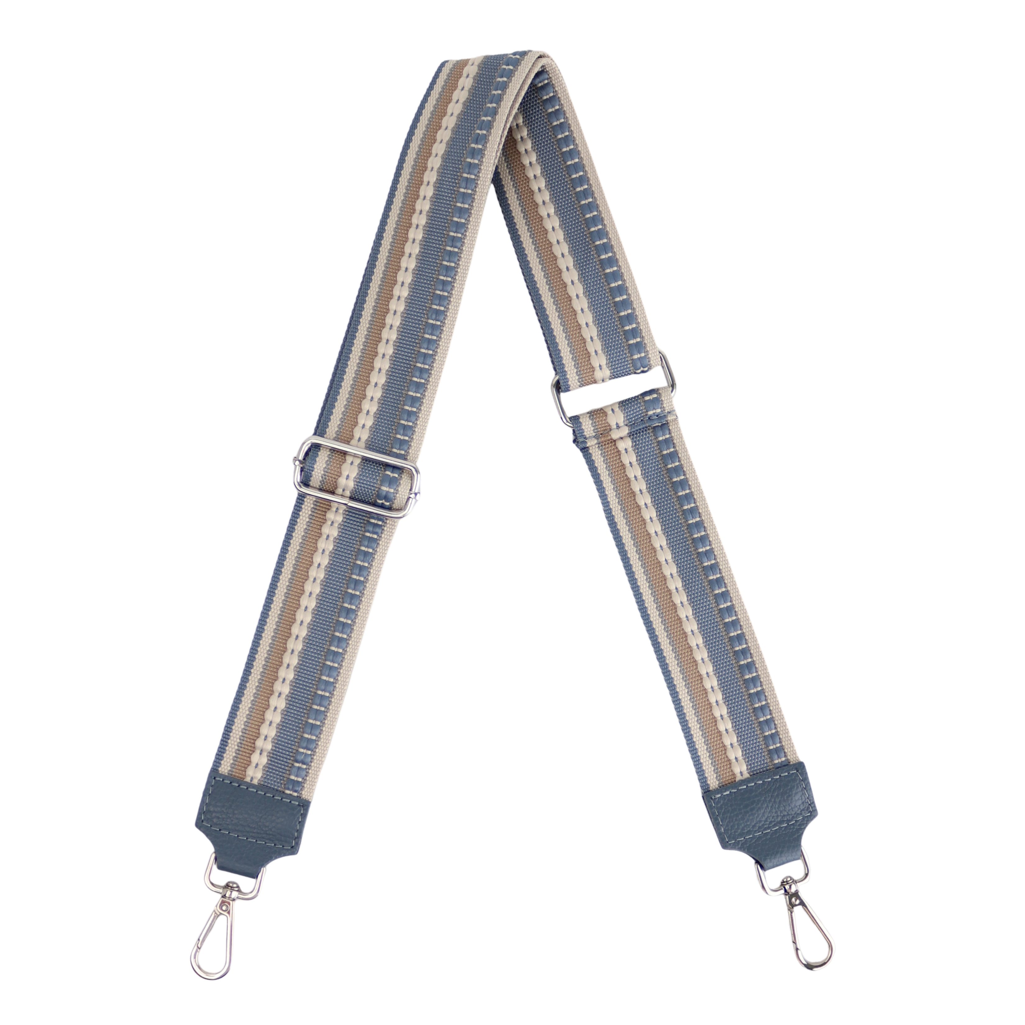 MIRROSI Schulterriemen Made in Italy aus Echtleder Schultergurt für Tasche zum Wechseln (Farben in: Mint, Jeansblau, Babyblau,Grün, 1x Taschengurt) 5cm Breit Bohemian Style