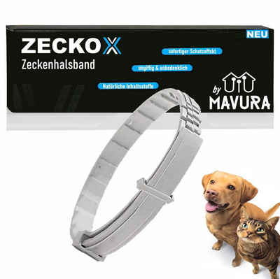 MAVURA Tier-Halsband ZECKOX Zeckenhalsband Для собак Katzen Zecken Schutz Floh Flöhe, Flohhalsband Ungezieferhalsband wasserdicht verstellbar