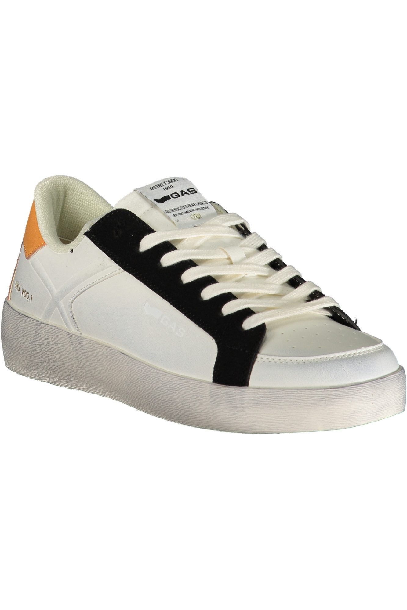GAS Sneaker Weißer Herrensportschuh mit Kontrastdetails und