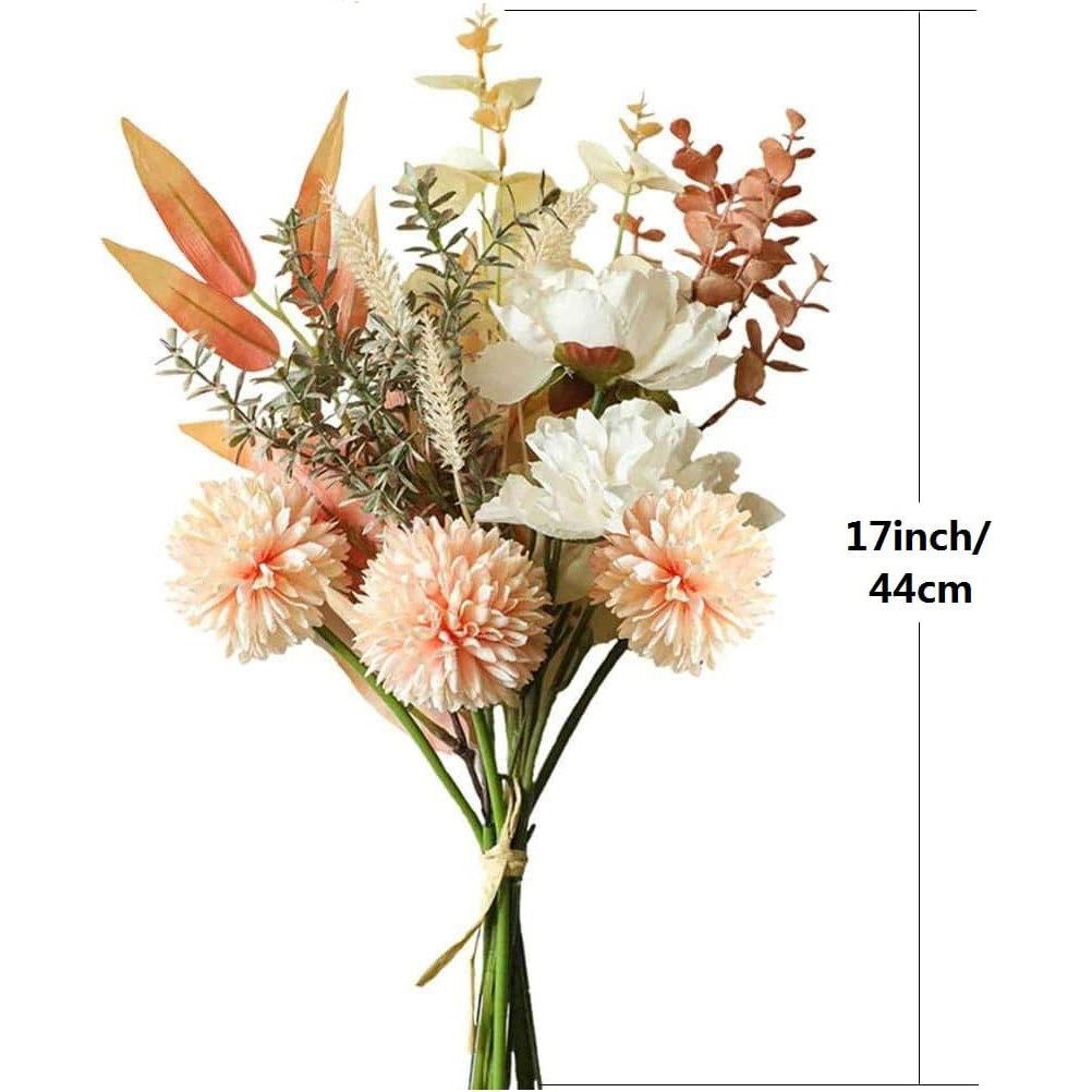 Kunstblumenstrauß Kunstblumen Künstliche Pflanzen Blumen Deko Hortensien Seide, FOUORTUNATE-BEE, Höhe 43 cm, Blumenarrangements & Sträuße für Zuhause, Hochzeit, – Bild 5 von 5
