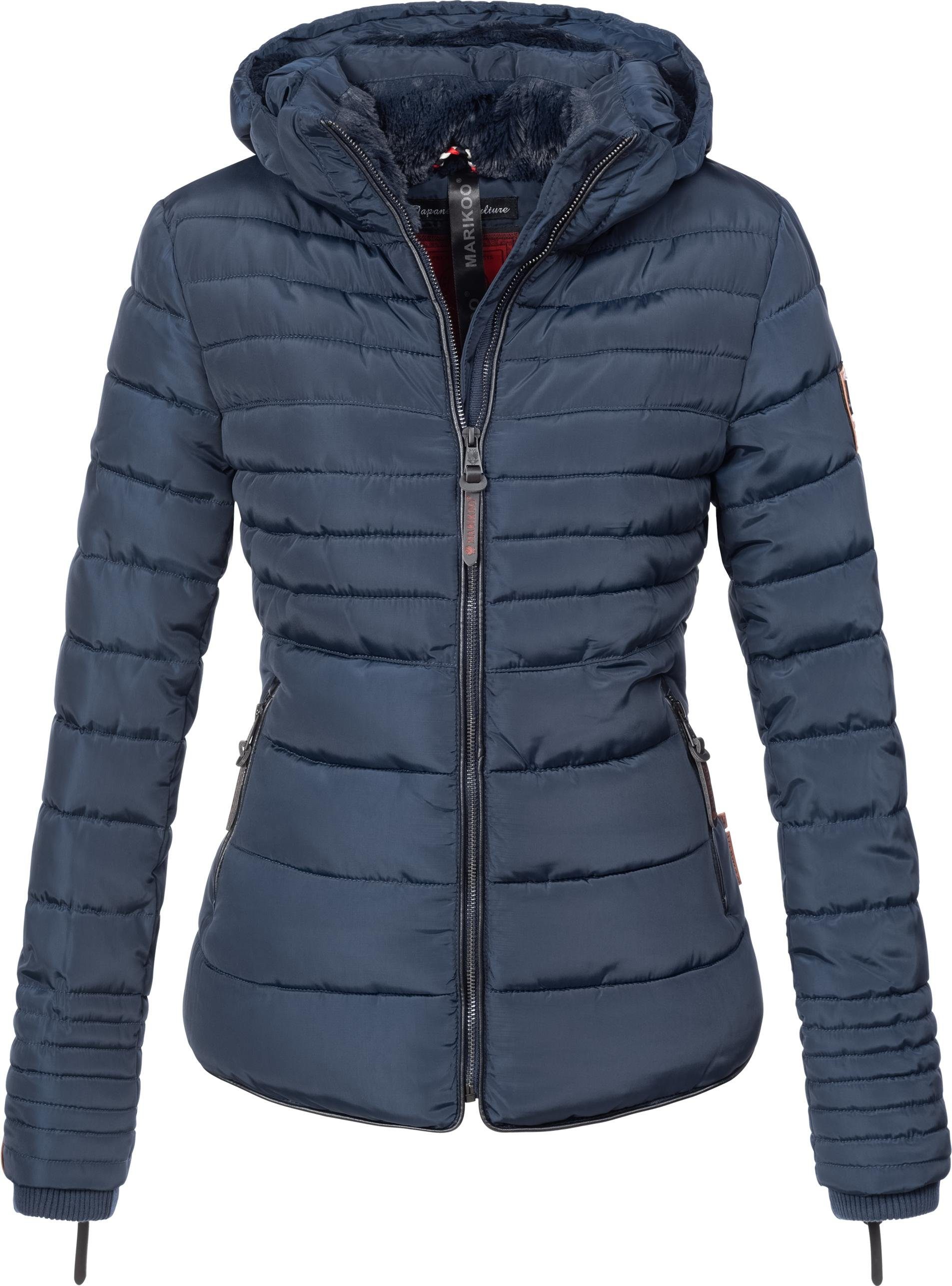 mit Marikoo Amber Winterjacke Steppjacke Teddyfutter stylische blau