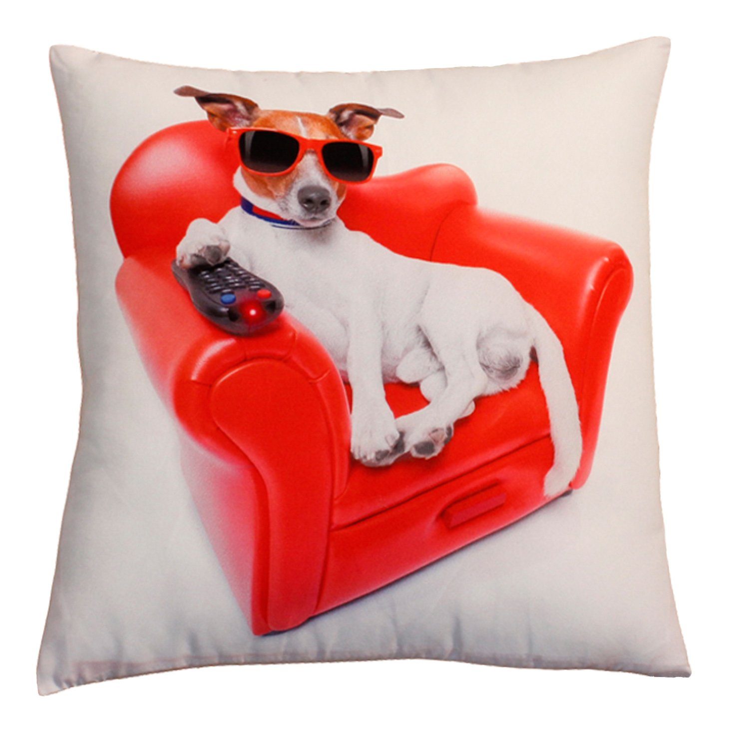 Kissenbezüge Kissenbezug Fotodruck Kissenhülle 30x30 cm Kissenhülle verschiedenen, Haus und Deko (1 Stück) Brillenhund