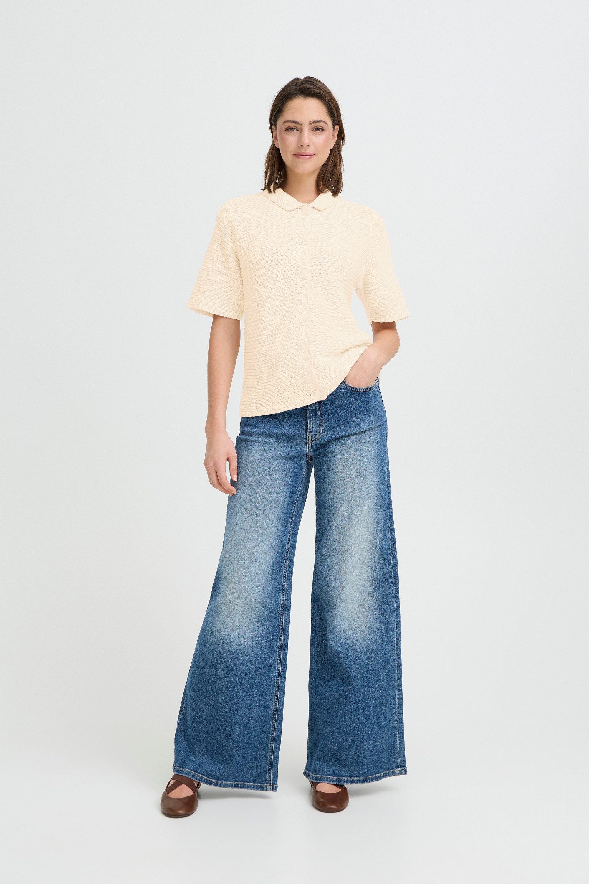 Ichi Cardigan Kurzarm-Bluse IHDEMUE günstig online kaufen