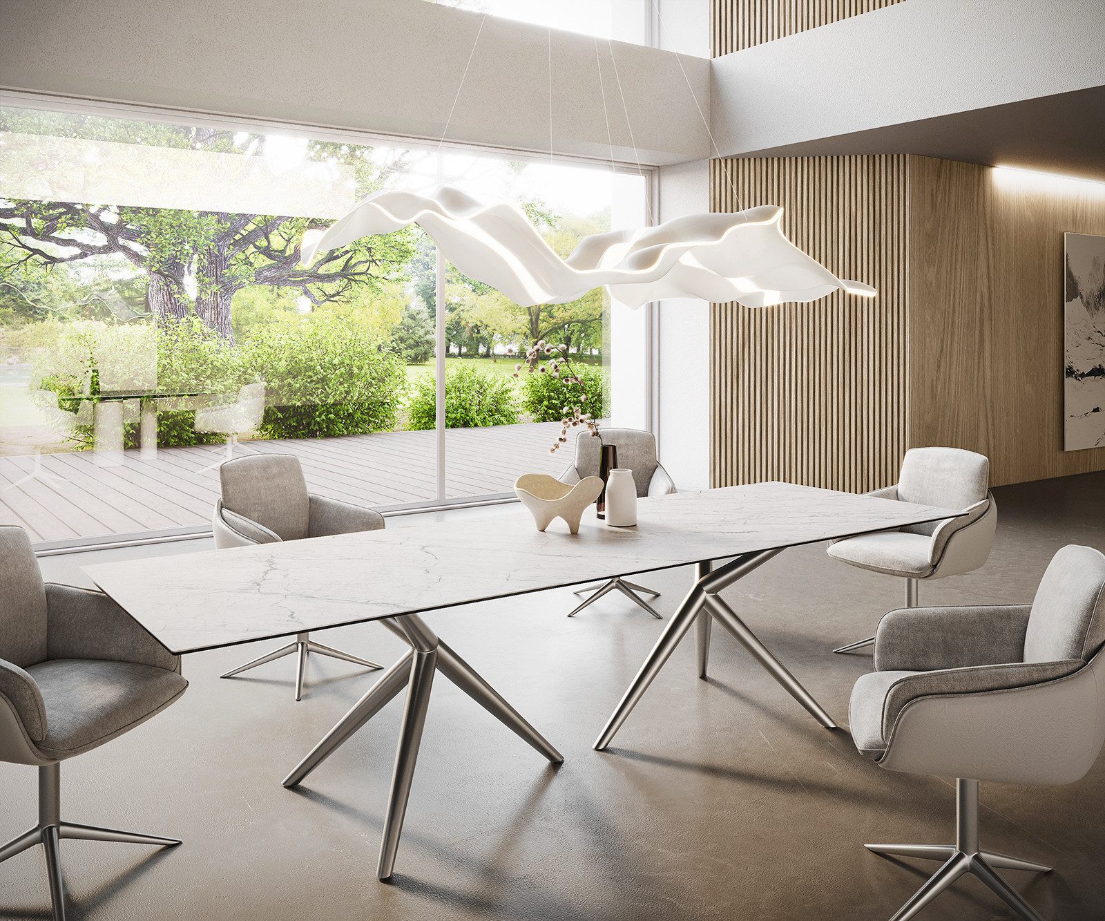 DELIFE Esstisch Edge, Keramik Laminam®Statuarietto Weiß günstig online kaufen