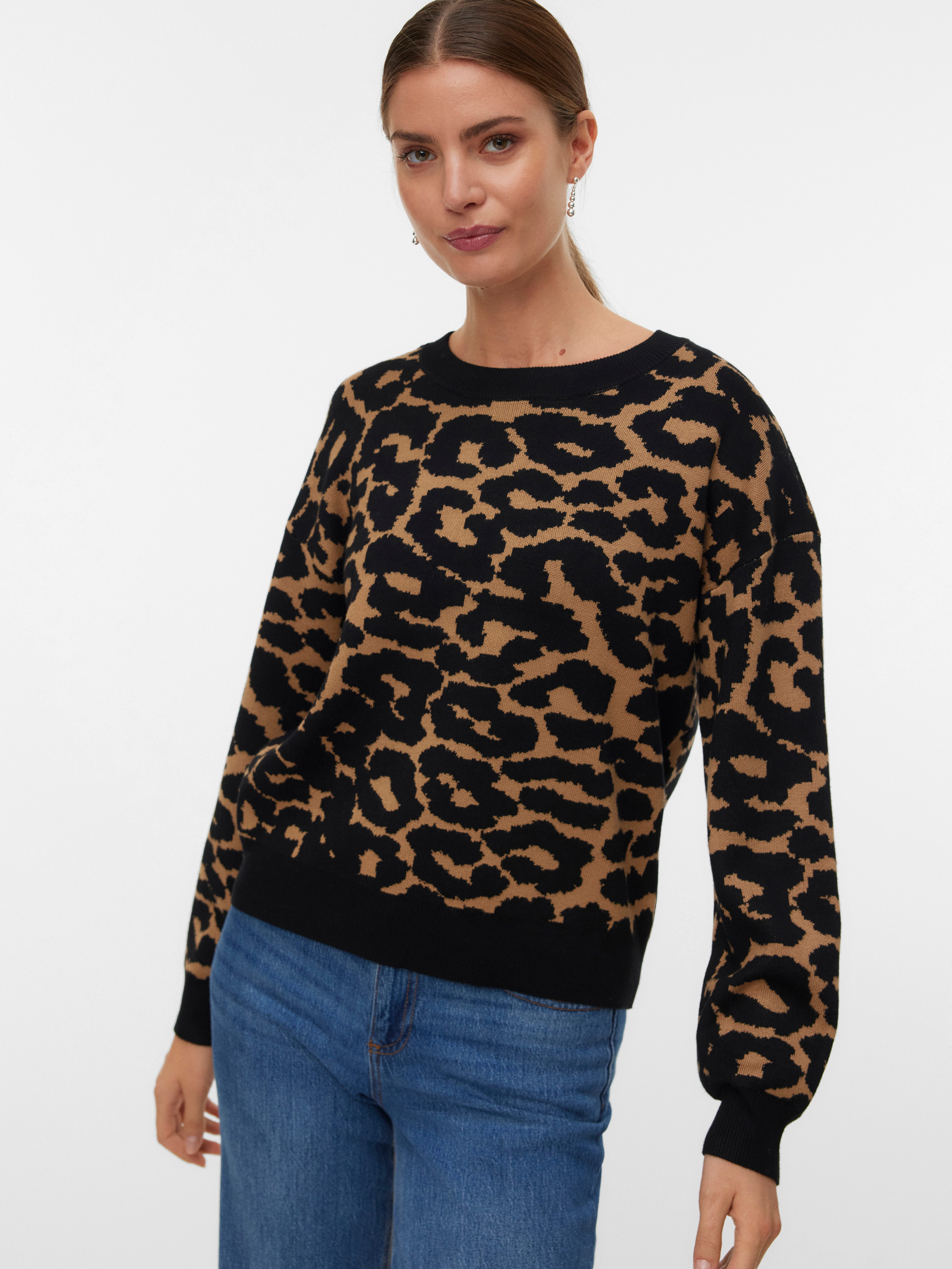 Vero Moda Strickpullover VMSILJEANIMAL LS O-NCK günstig online kaufen