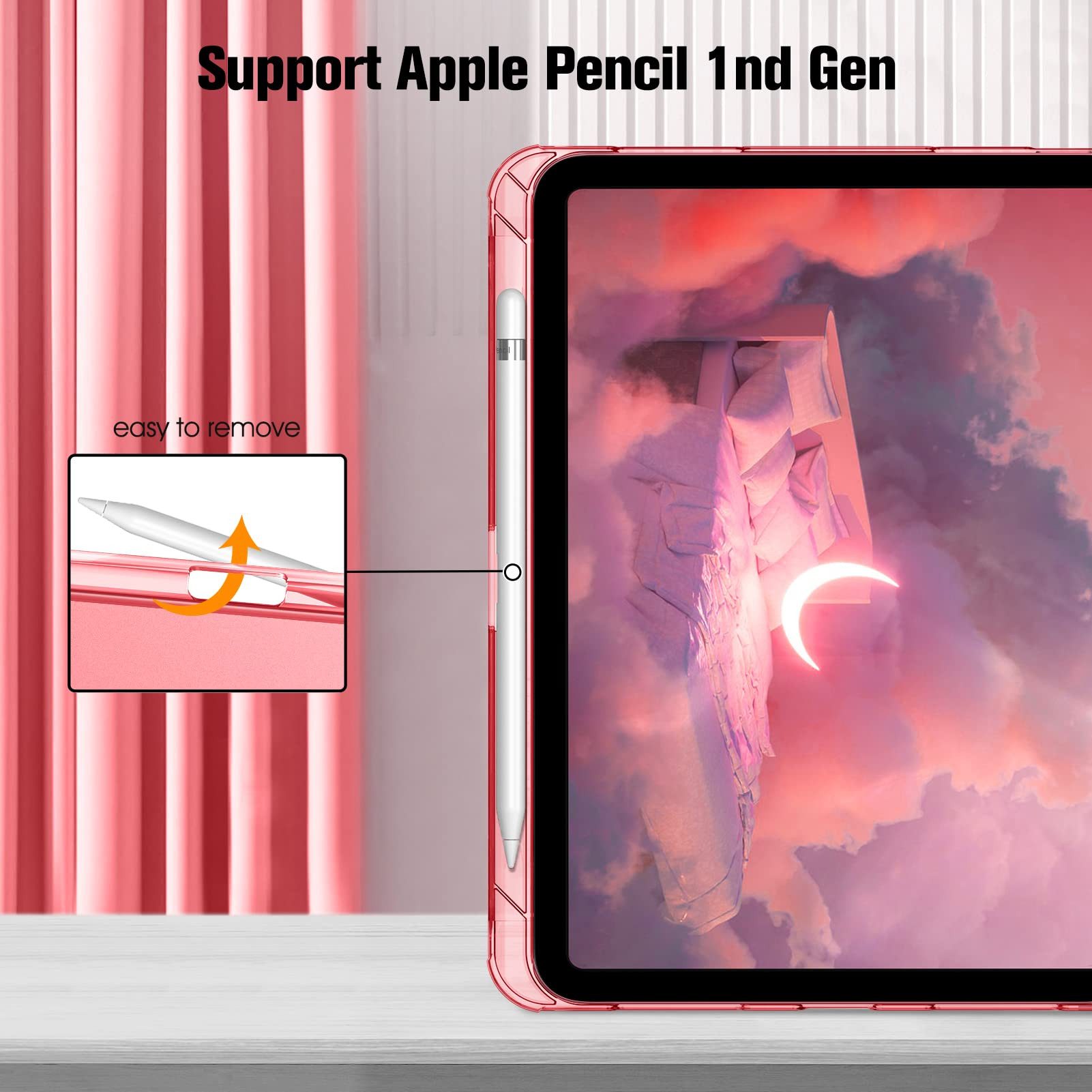 Fintie Tablet-Hülle für iPad 11 Generation 11'' 2025 (A16), iPad 10 Generation 10.9'' 2022, mit Schutzfolie, matt durchsichtige Rückseite Case mit Stifthalter – Bild 5 von 5