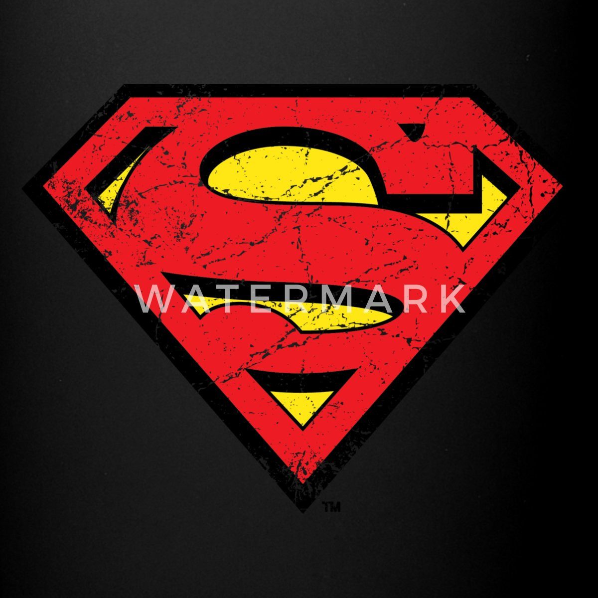 Spreadshirt Tasse DC Comics Superman Logo Used Look Karneval Tasse Einfarbig, Keramik